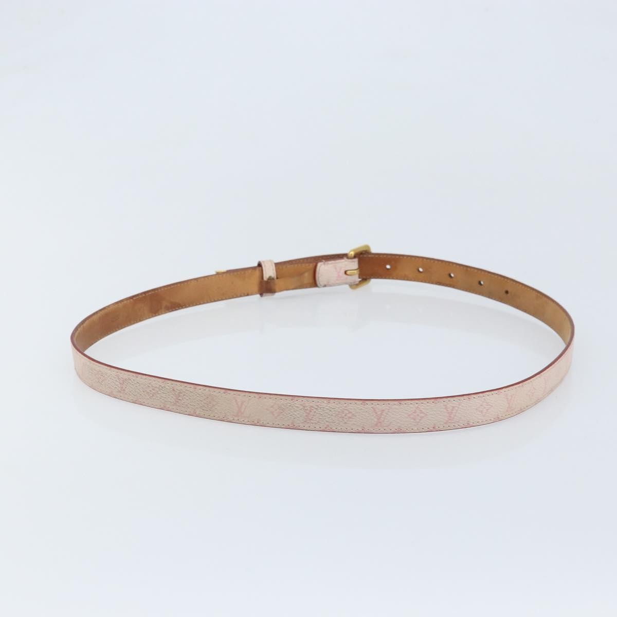 Louis Vuitton Signature Chain Belt Monogram Eclipse Canvas Pink Canvas Belts Accessory (Pre-Owned)