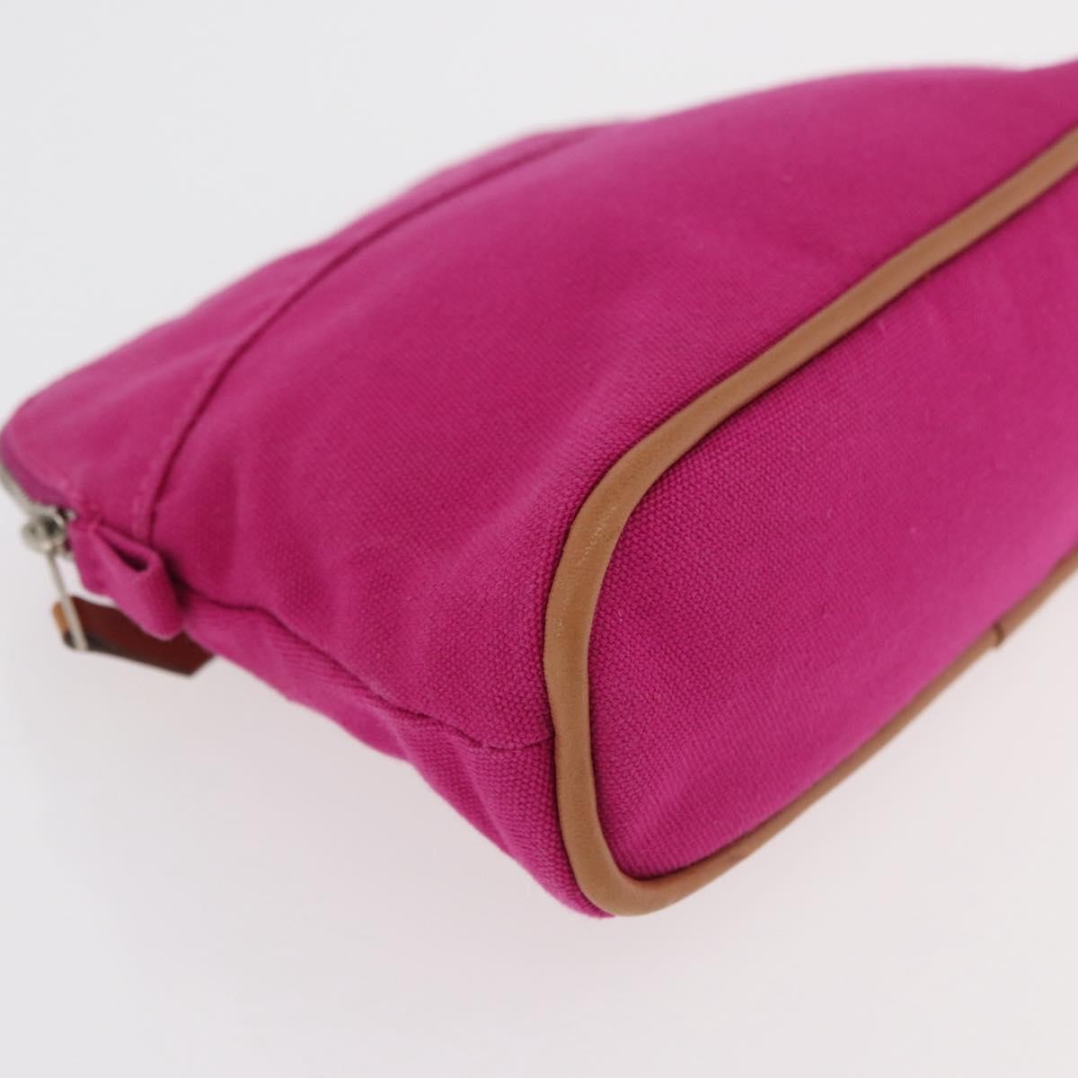 Hermes Bolide Travel Pouch Canvas Pink Canvas Clutche & Pouche Bag (Pre-Owned)