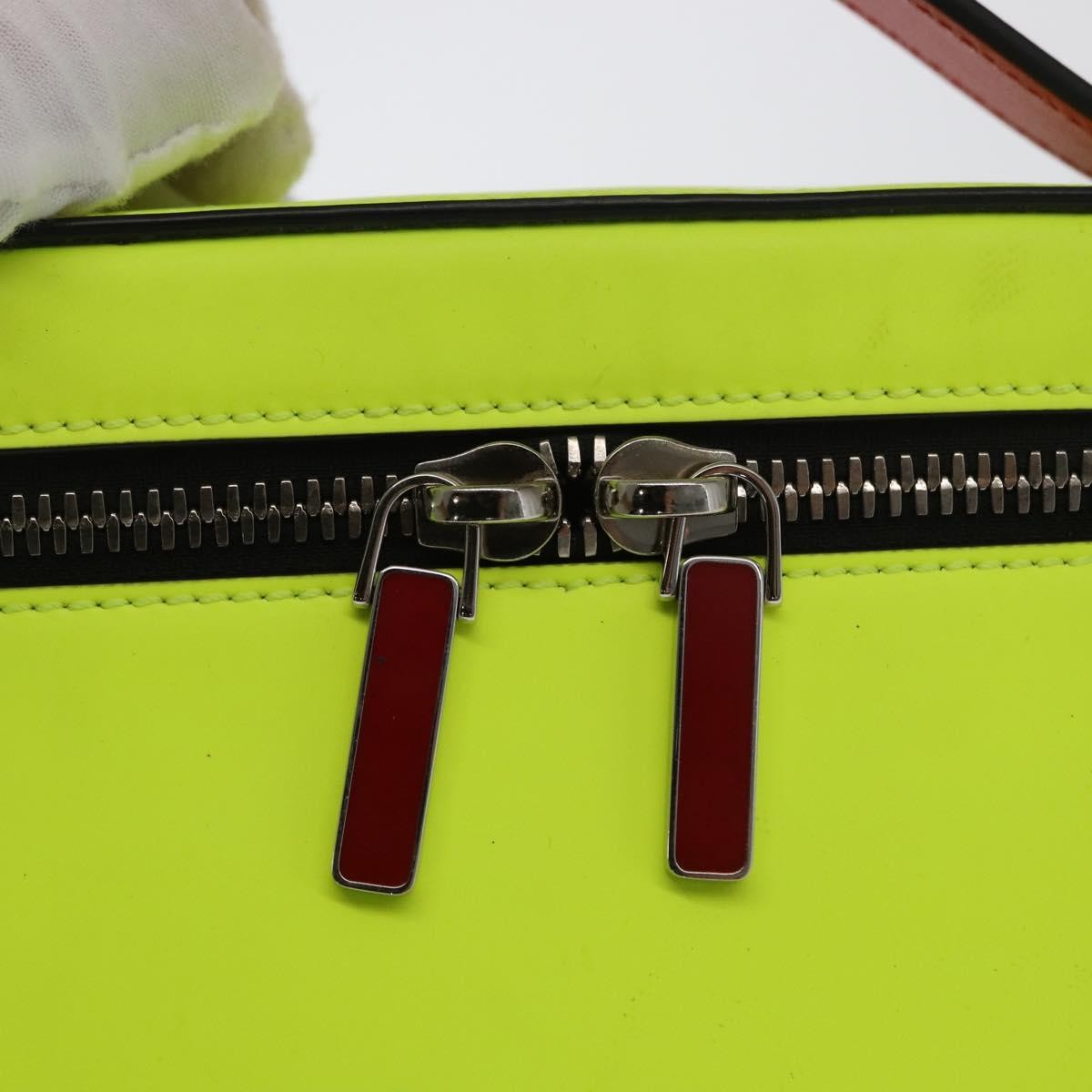 Christian Louboutin Kypipouch Crossbody Bag Leather Yellow Leather Handbag (Pre-Owned)
