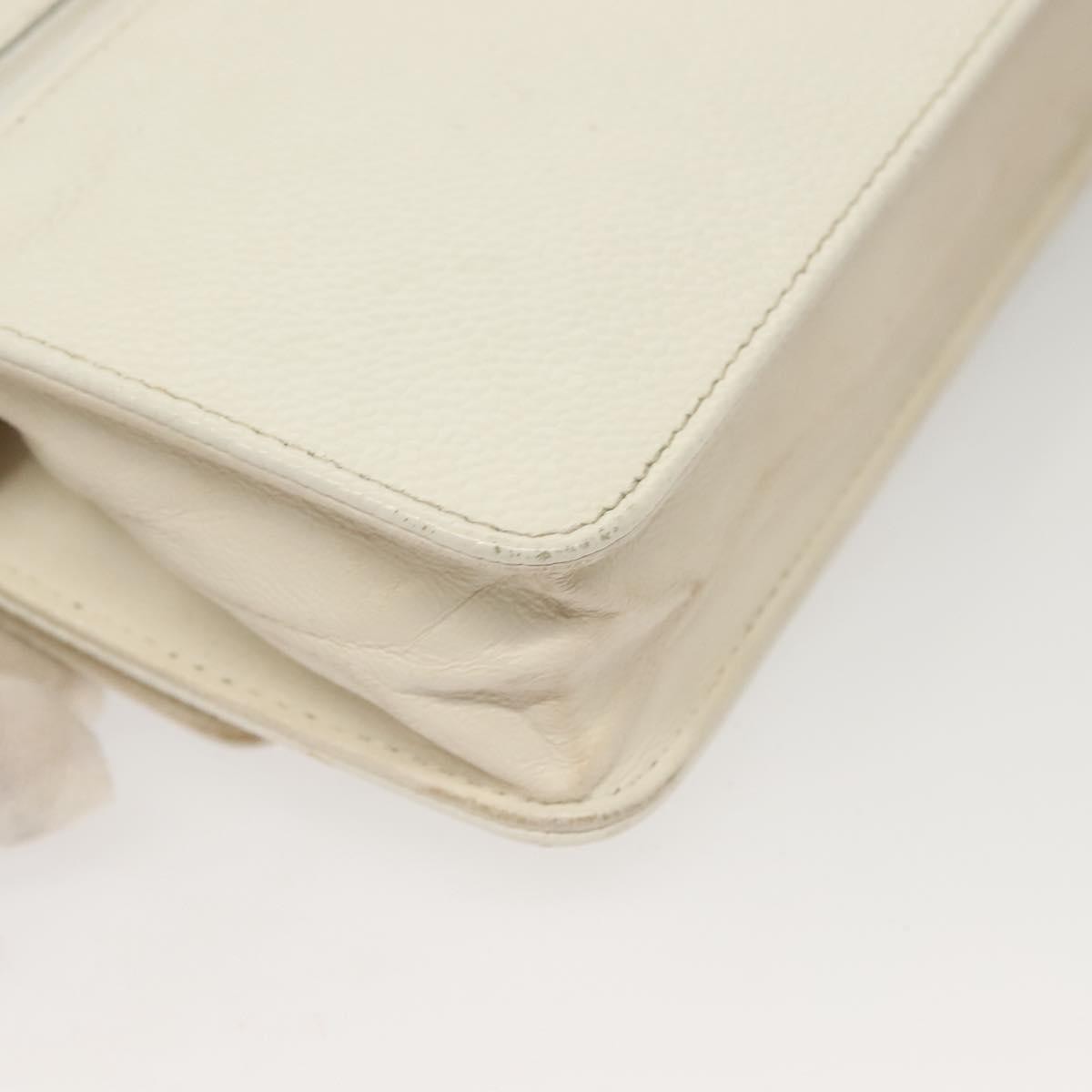 Chanel Vintage Timeless Wallet On Chain Caviar White Leather Shoulder Bag Bag (Pre-Owned)