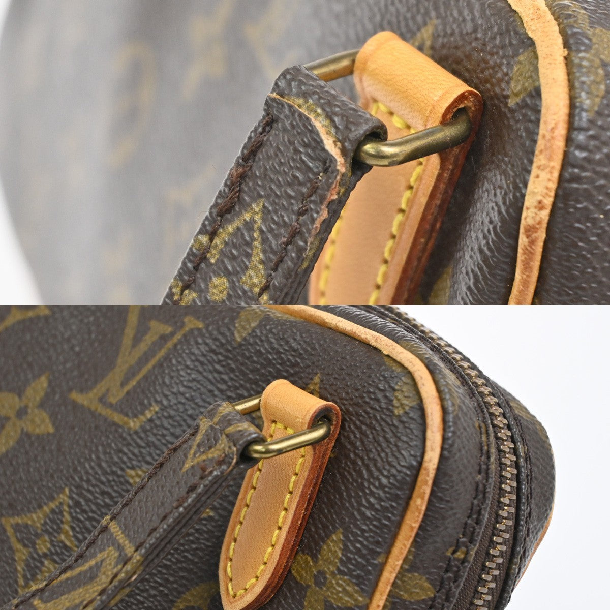 Louis Vuitton Pochette Marly Bandouliere Bag Monogram Canvas Brown Leather Shoulder Bag Bag (Pre-Owned)