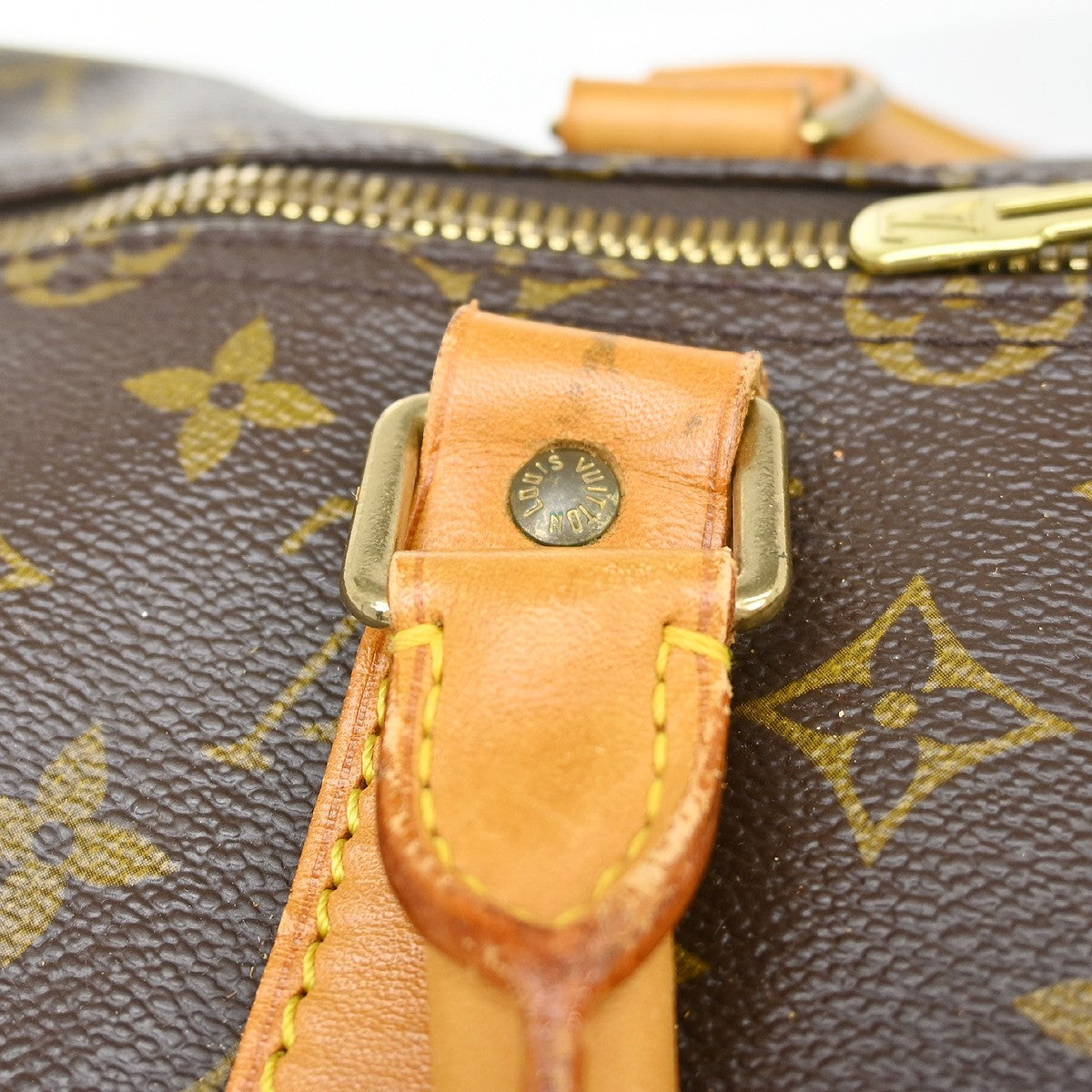Louis Vuitton Keepall Bandouliere Bag Monogram Canvas Brown Canvas Travel Bag Bag (Pre-Owned)