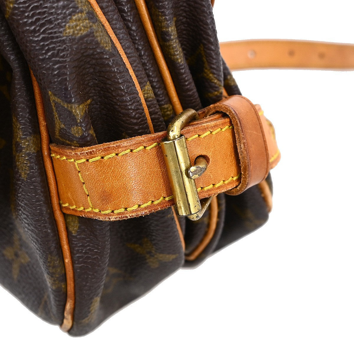 Louis Vuitton Saumur Handbag Monogram Canvas Brown Canvas Shoulder Bag Bag (Pre-Owned)