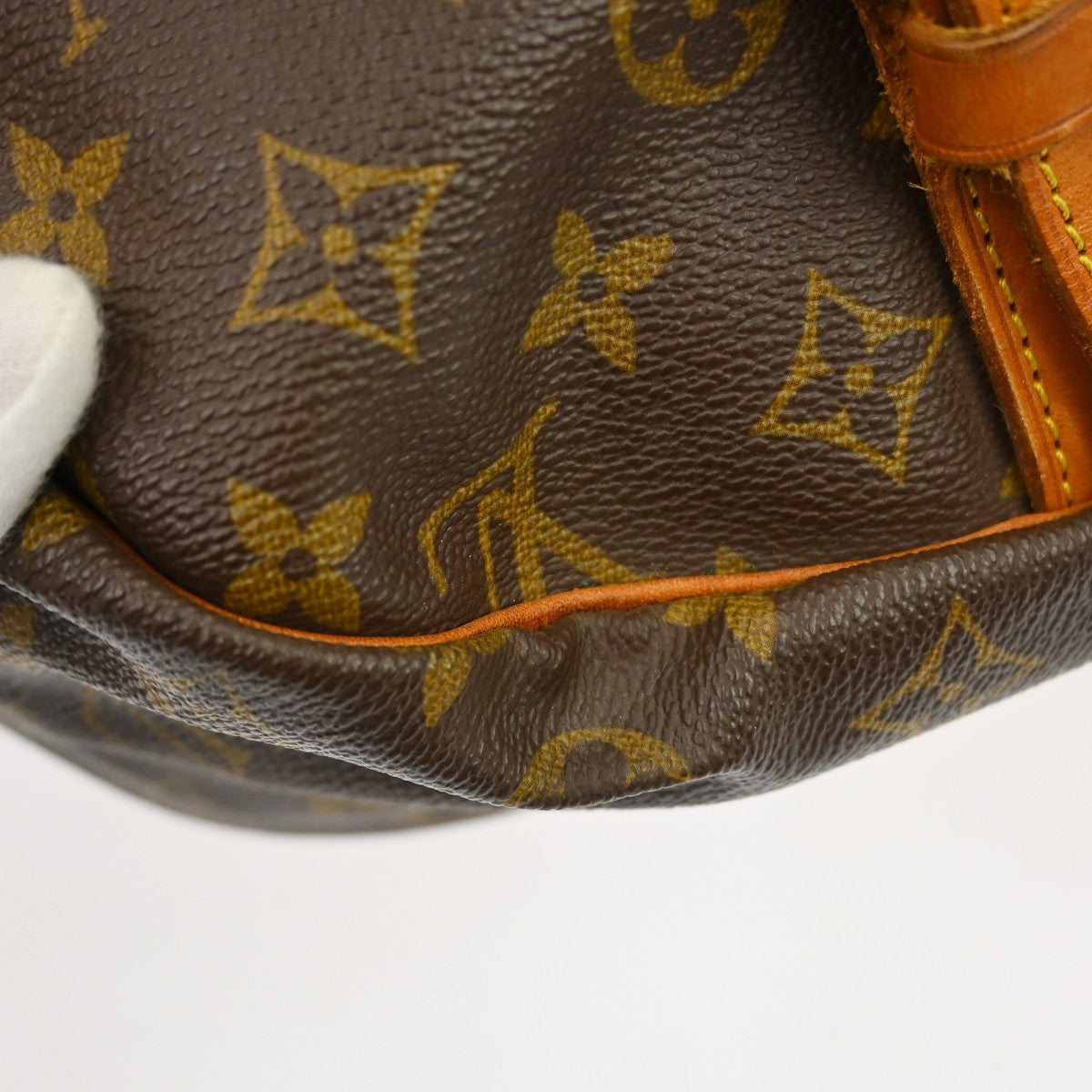 Louis Vuitton Saumur Handbag Monogram Canvas Brown Canvas Shoulder Bag Bag (Pre-Owned)