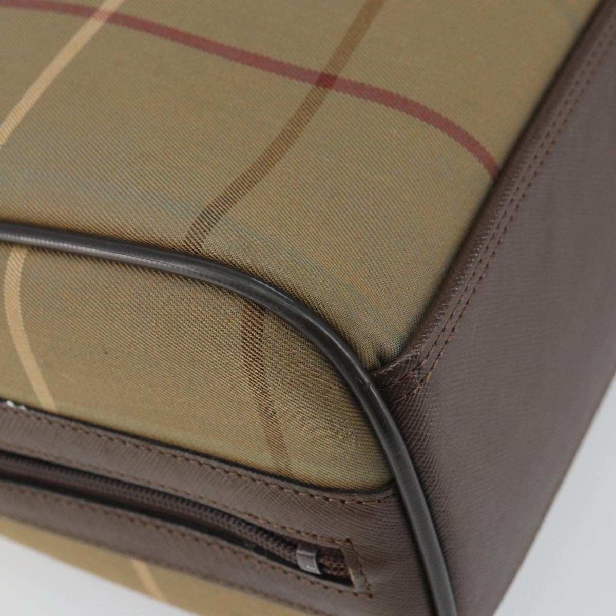 Burberry Nova Check Handbag Nova Check Canvas Brown Canvas Handbag (Pre-Owned)