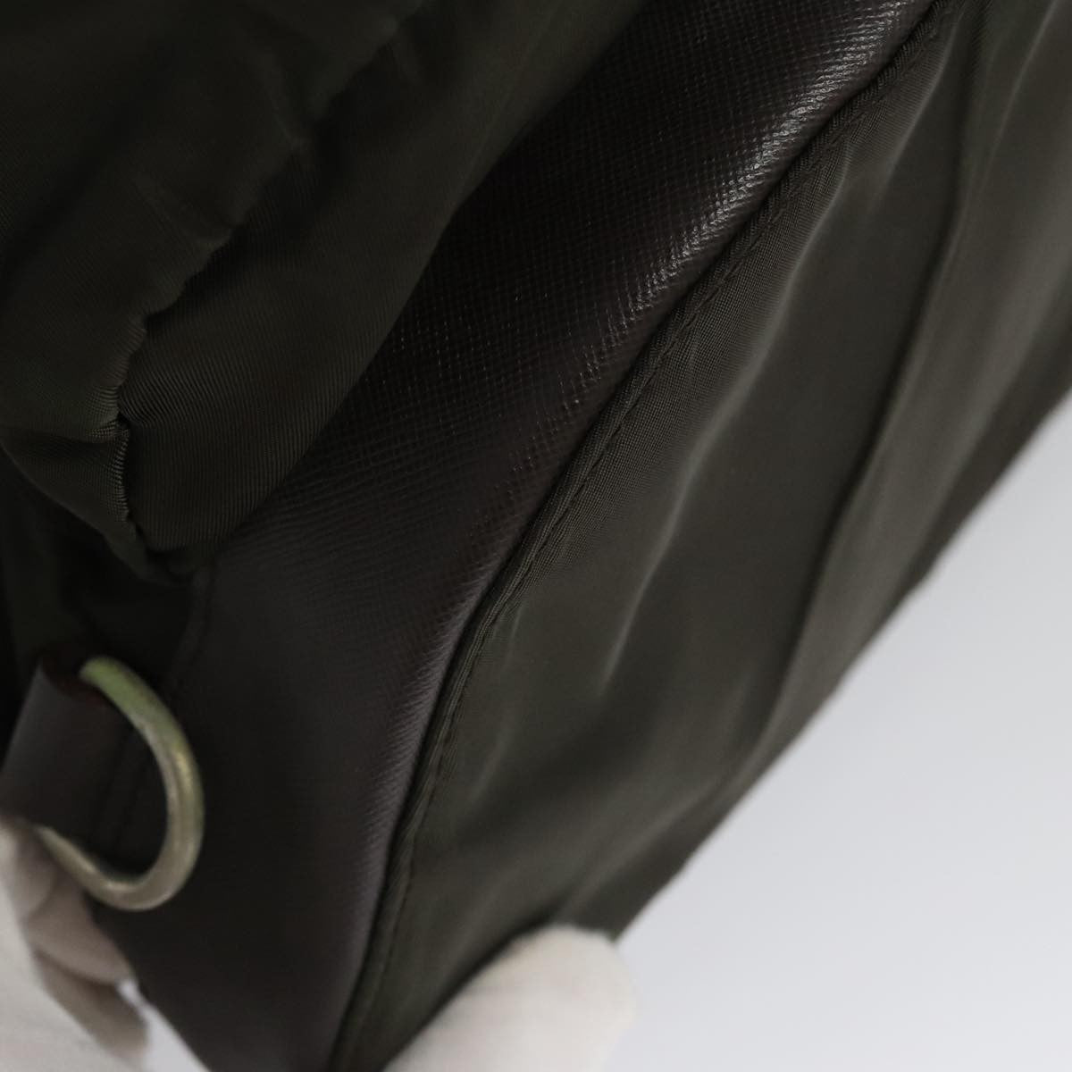 Prada Double Front Pocket Backpack Tessuto Khaki Nylon Backpack Bag (Pre-Owned)