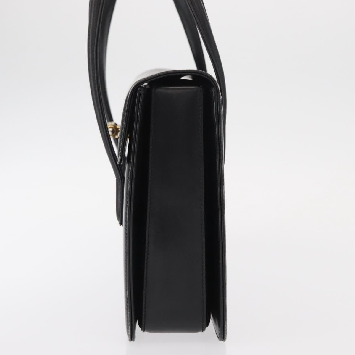 Gucci Vintage Handbag Leather Black Leather Handbag (Pre-Owned)