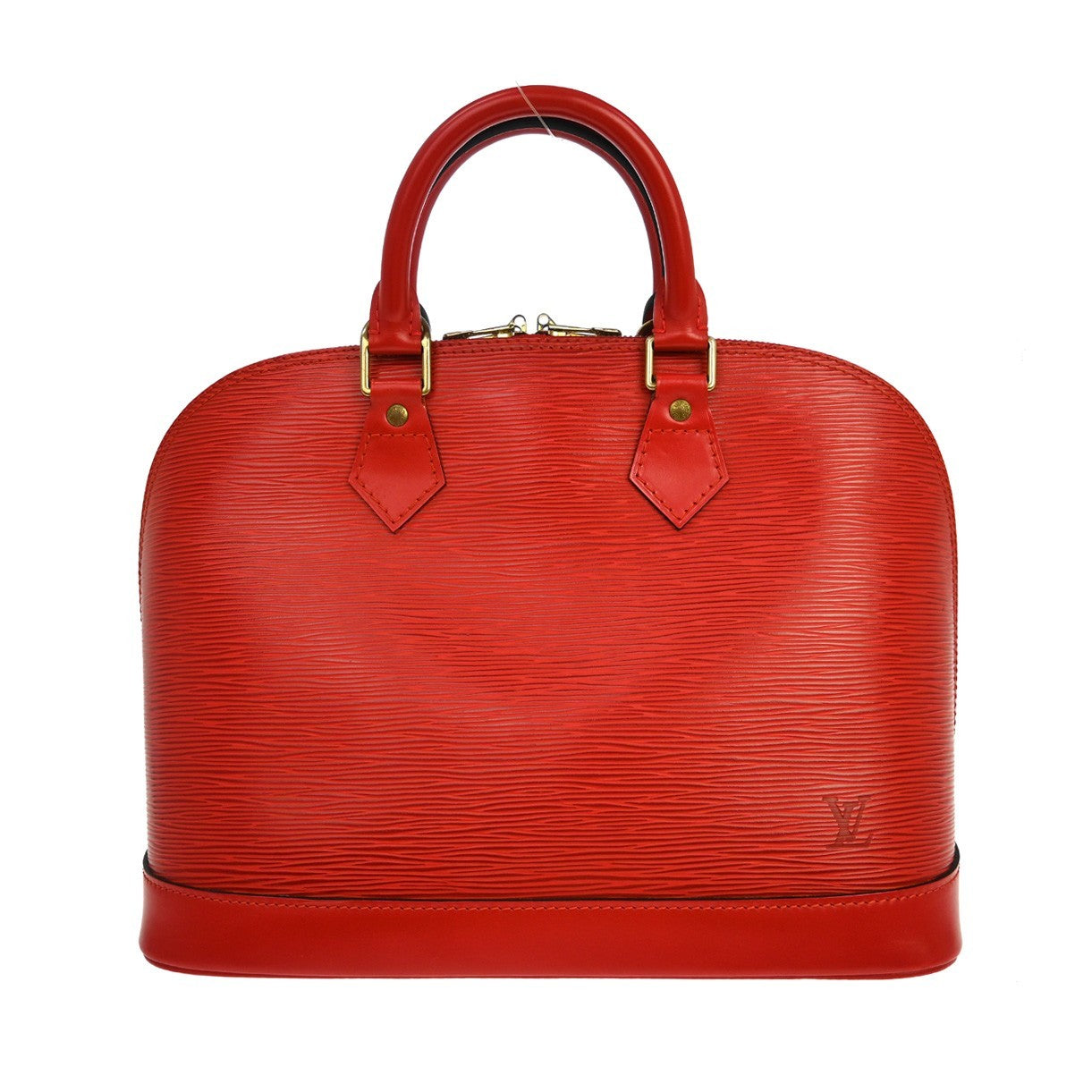 Louis Vuitton Vintage Alma Handbag Epi Leather Red Leather Handbag (Pre-Owned)