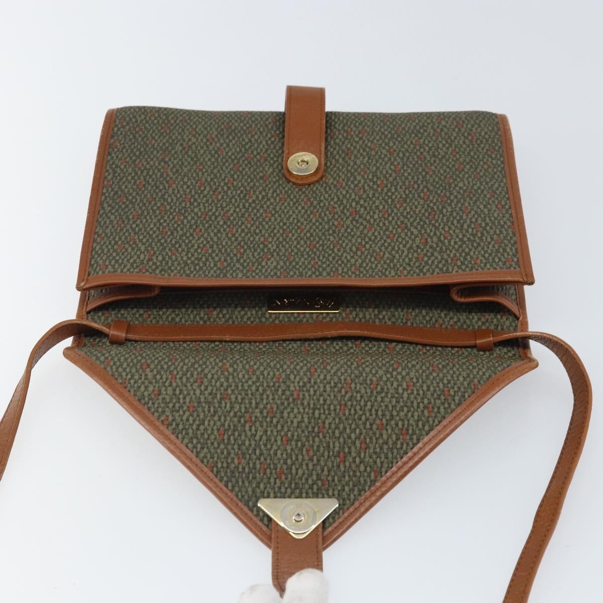 Saint Laurent Vintage Shoulder Bag Canvas Green Pvc Shoulder Bag Bag (Pre-Owned)