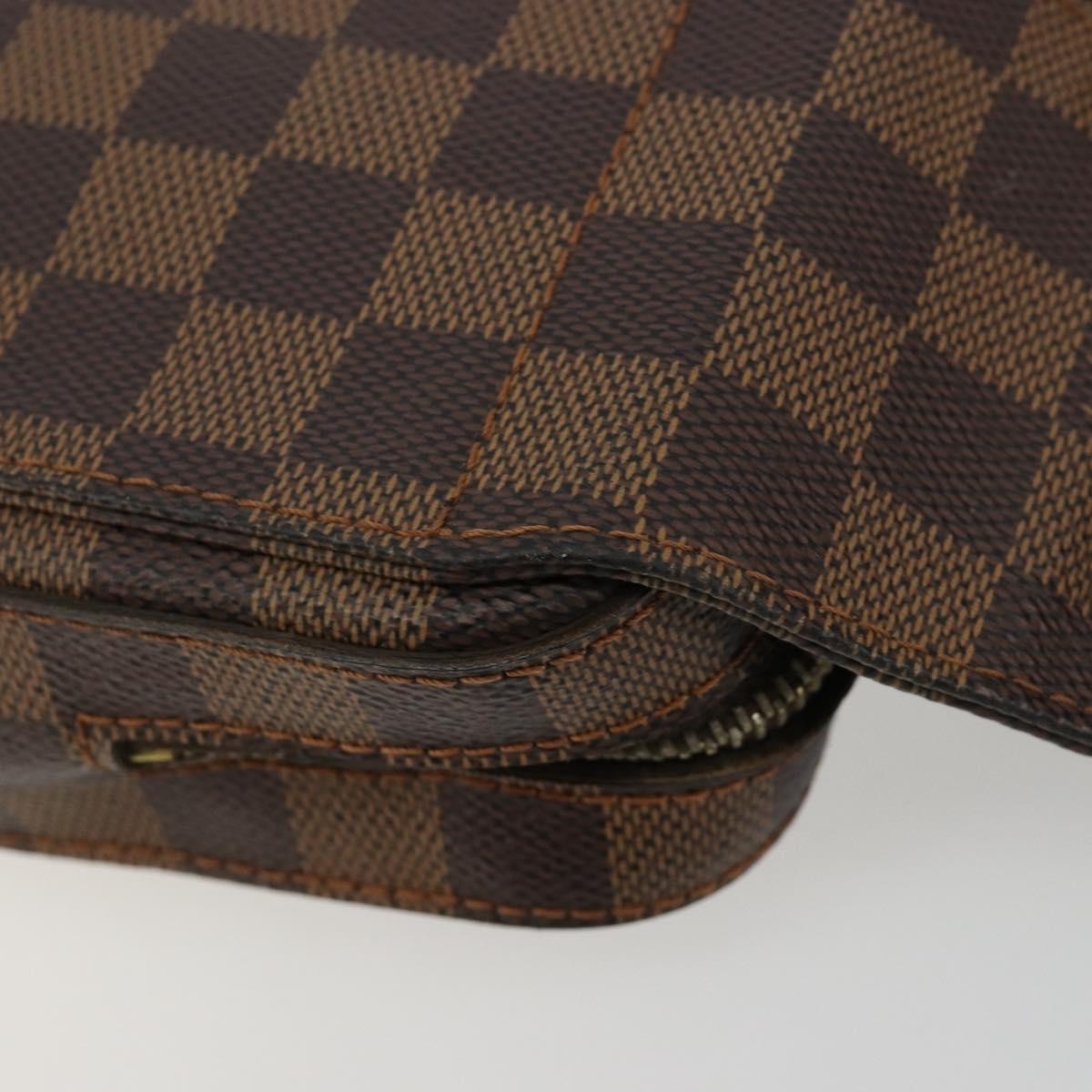 Louis Vuitton Geronimos Waist Bag Damier Brown Canvas Shoulder Bag Bag (Pre-Owned)