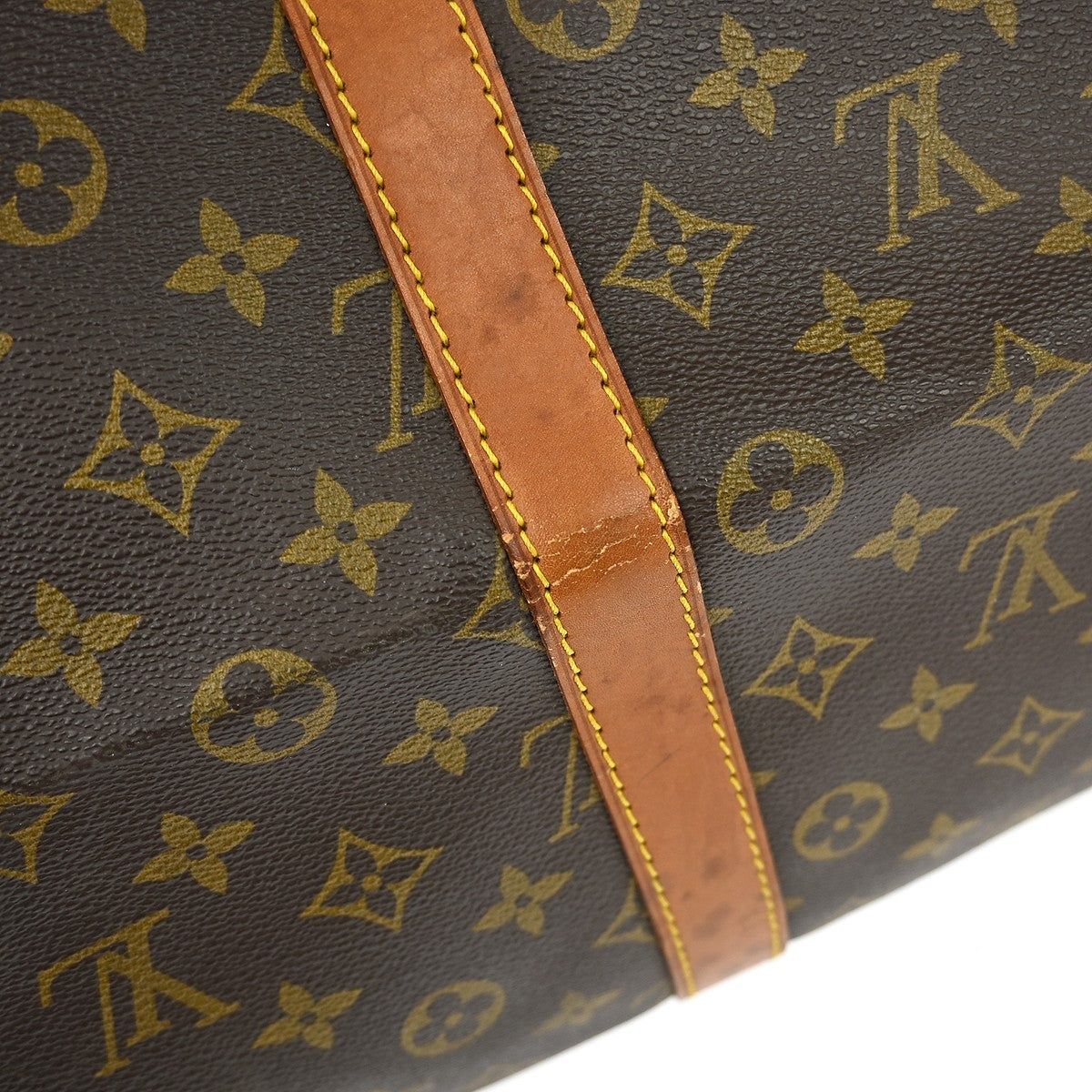 Louis Vuitton Keepall Bag Monogram Canvas Brown Canvas Travel Bag Bag (Pre-Owned)