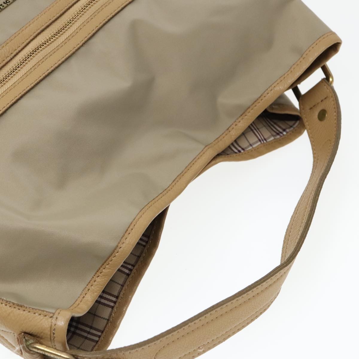 Burberry Blue Label Shoulder Bag Nylon Beige Nylon Shoulder Bag Bag (Pre-Owned)