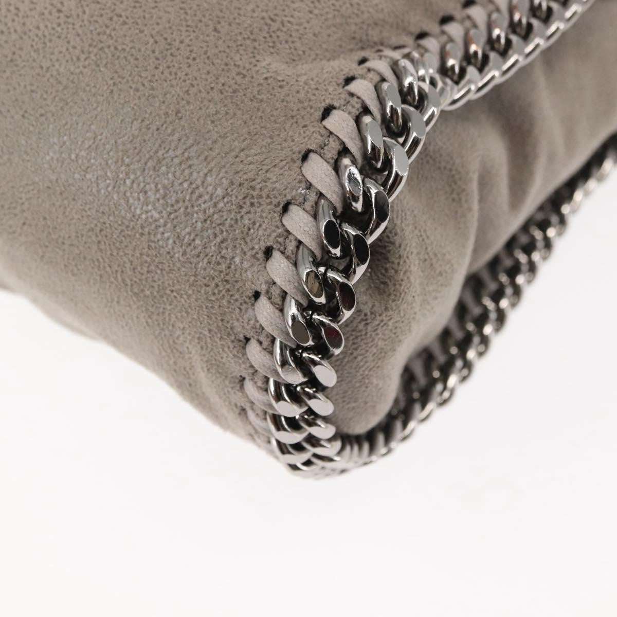 Stella Mccartney Falabella Fold Over Crossbody Bag Faux Leather Gray Polyester Bag (Pre-Owned)