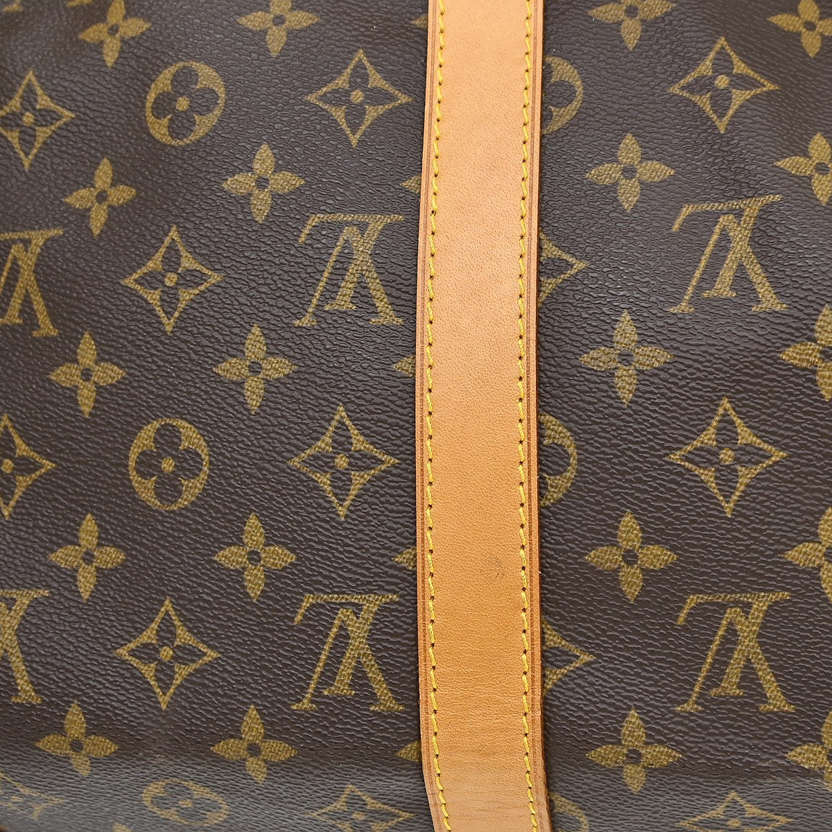 Louis Vuitton Keepall Bag Monogram Canvas Brown Canvas Travel Bag Bag (Pre-Owned)