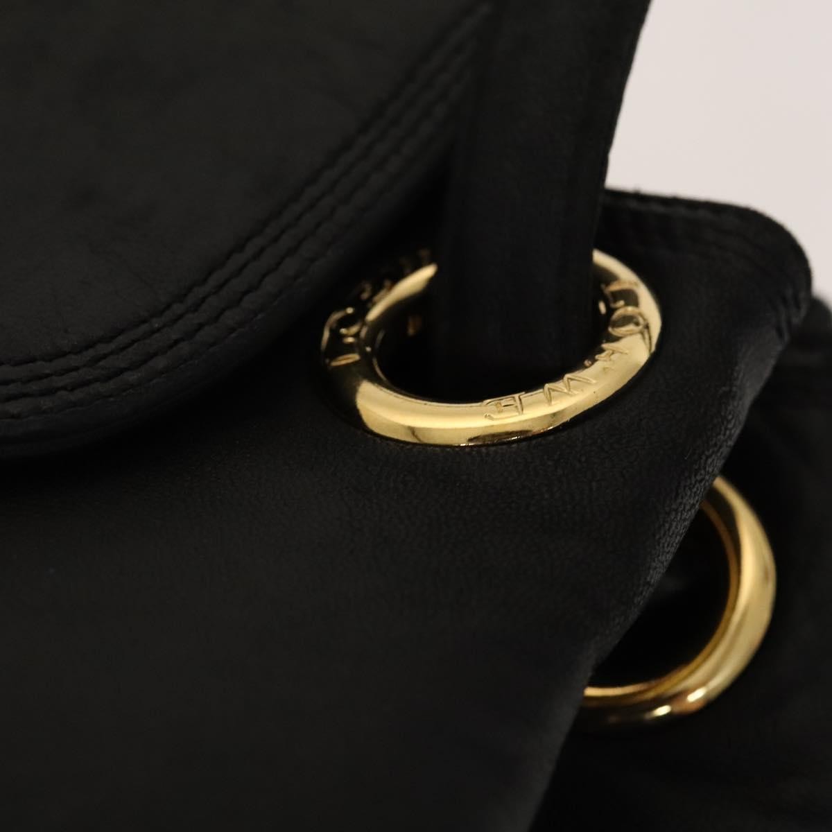 Loewe Anagram Shoulder Bag Leather Black Leather Shoulder Bag Bag (Pre-Owned)