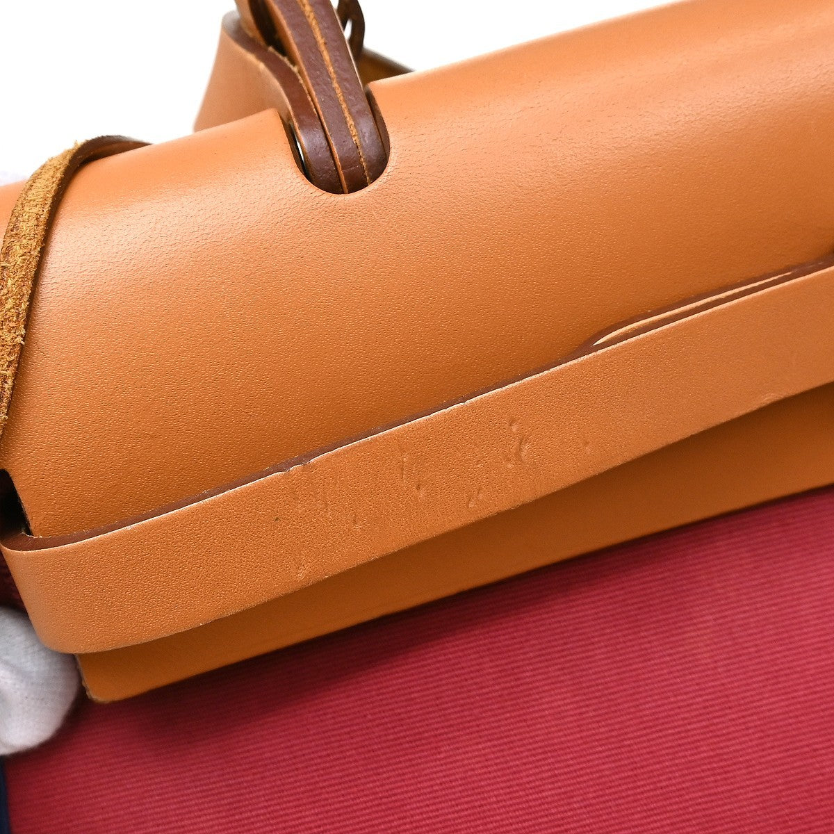 Hermes Herbag Zip Leather And Toile Multicolour Canvas Handbag (Pre-Owned)