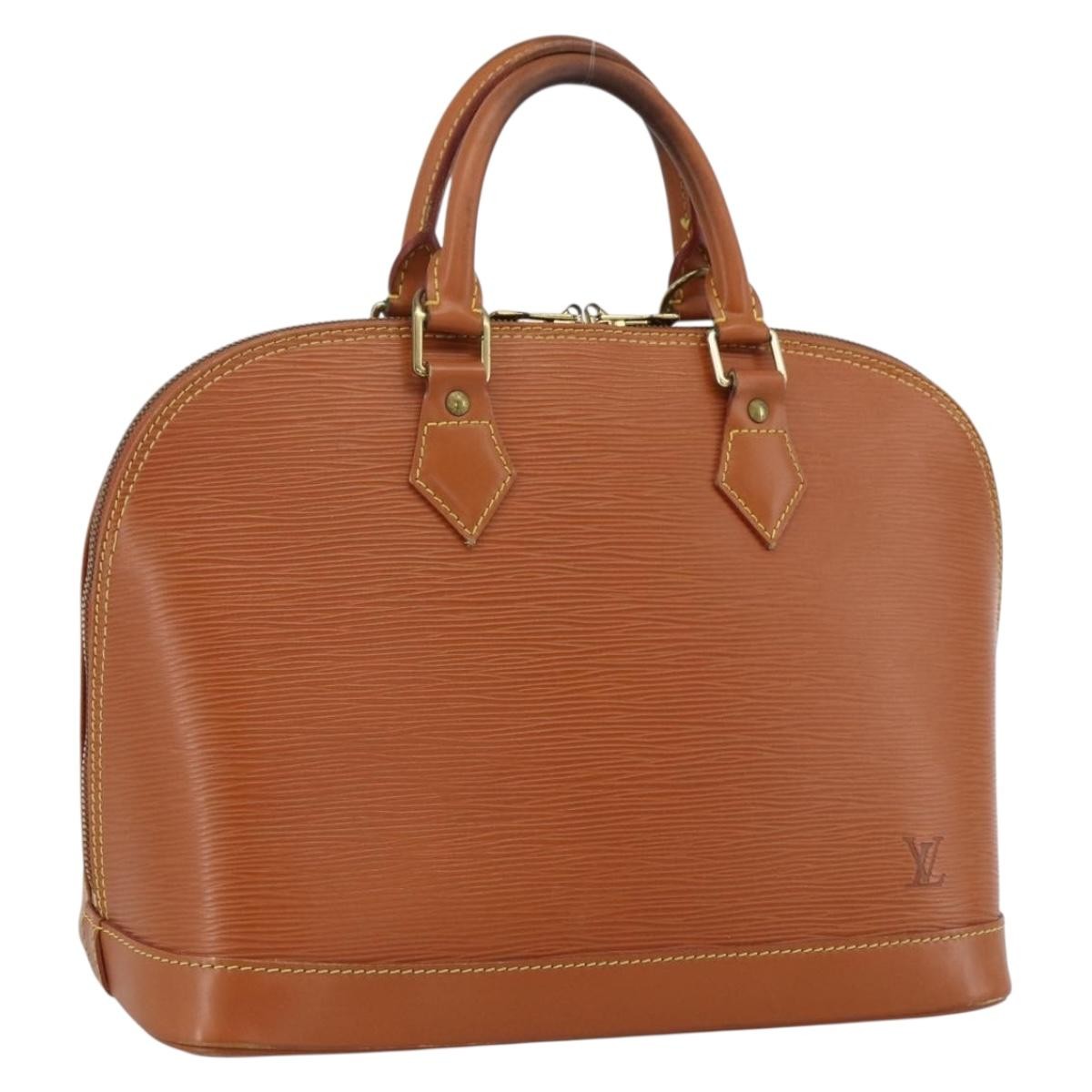 Louis Vuitton Alma Handbag Epi Leather Brown Leather Handbag (Pre-Owned)