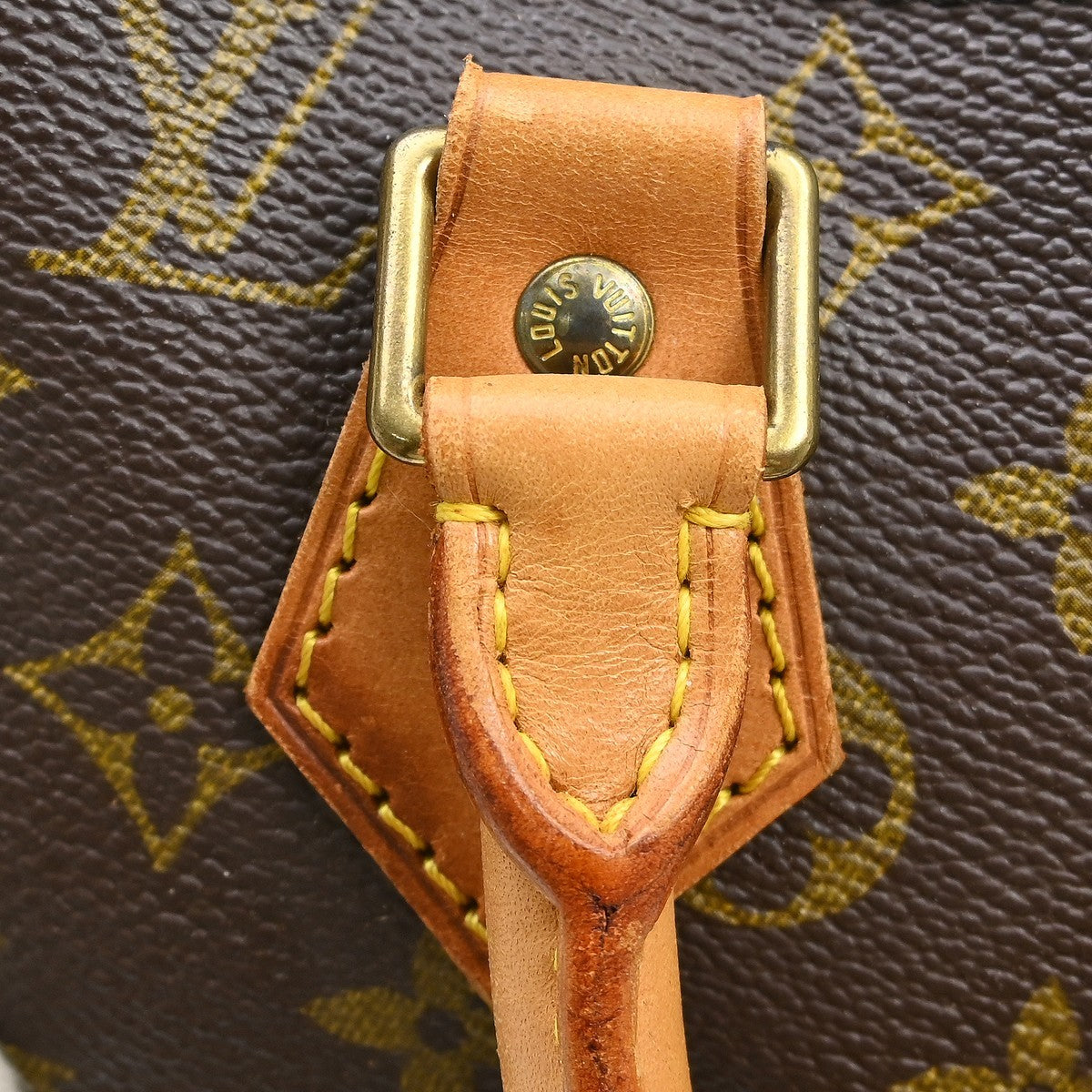 Louis Vuitton Alma Handbag Monogram Canvas Brown Canvas Handbag (Pre-Owned)