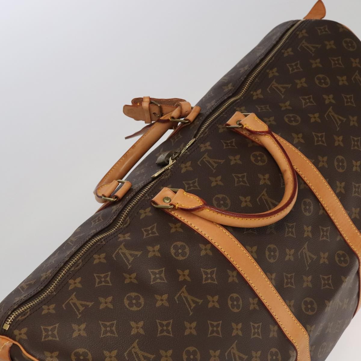 Louis Vuitton Keepall Bag Monogram Canvas Brown Canvas Travel Bag Bag (Pre-Owned)