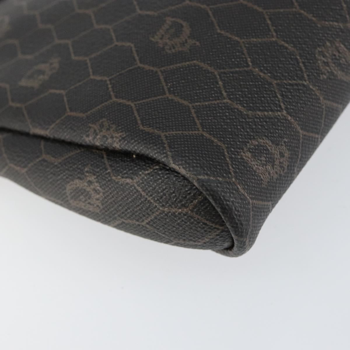 Christian Dior Vintage Honeycomb Chain Canvas Black Canvas Shoulder Bag Bag (Pre-Owned)