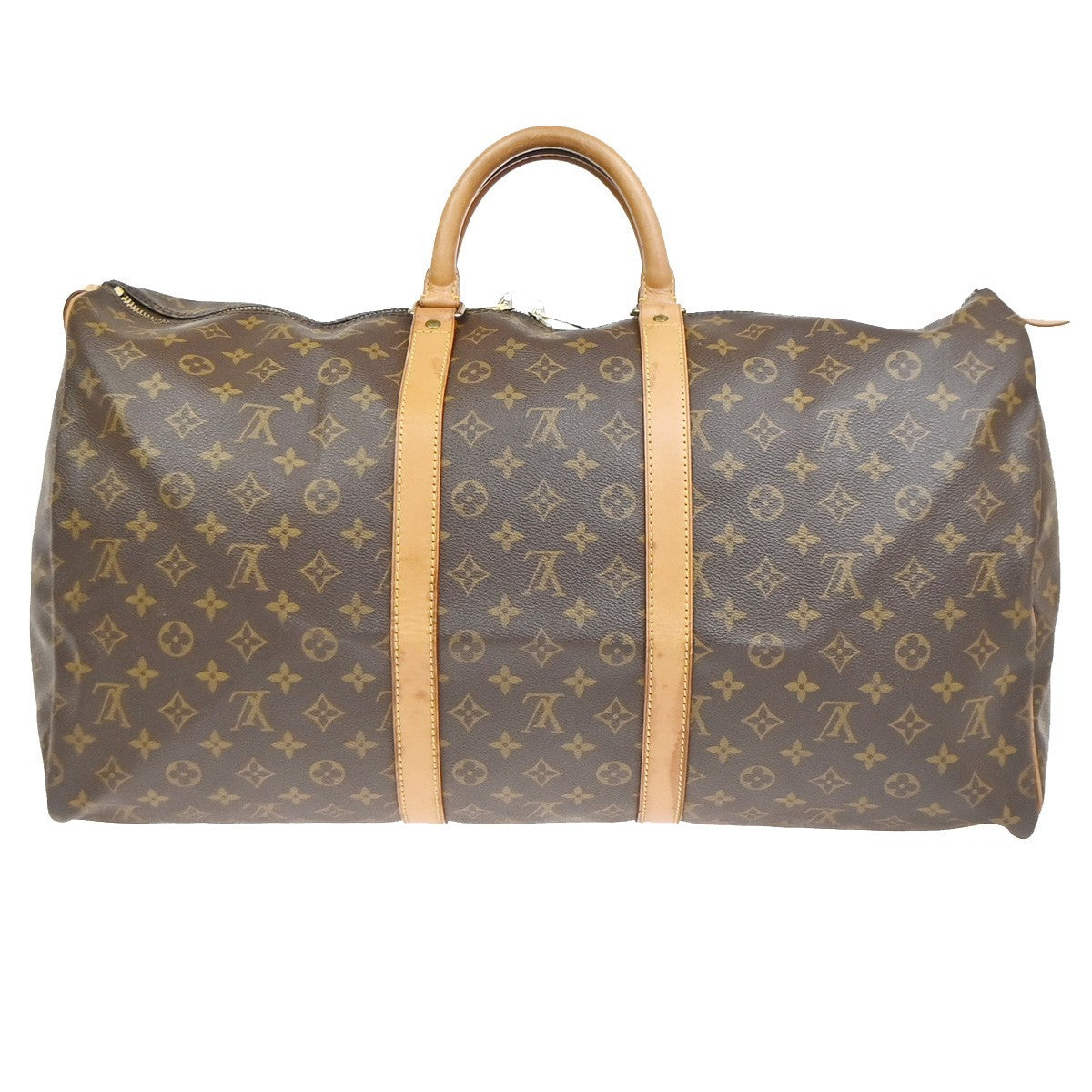 Louis Vuitton Keepall Bag Monogram Canvas Brown Canvas Travel Bag Bag (Pre-Owned)