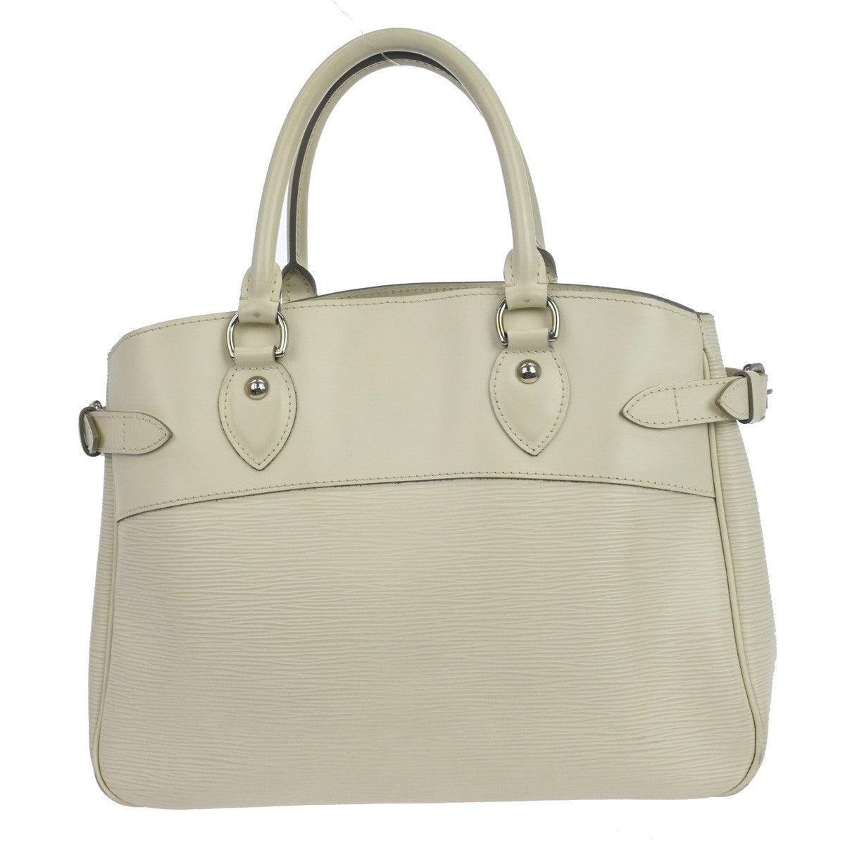 Louis Vuitton Passy Tote Epi Leather White Leather Handbag (Pre-Owned)