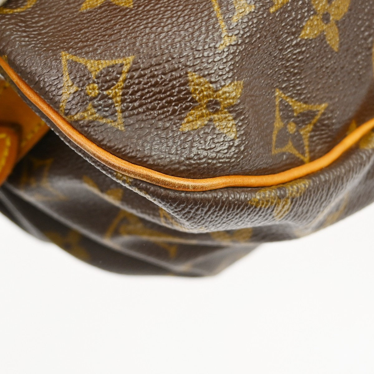 Louis Vuitton Saumur Handbag Monogram Canvas Brown Canvas Shoulder Bag Bag (Pre-Owned)