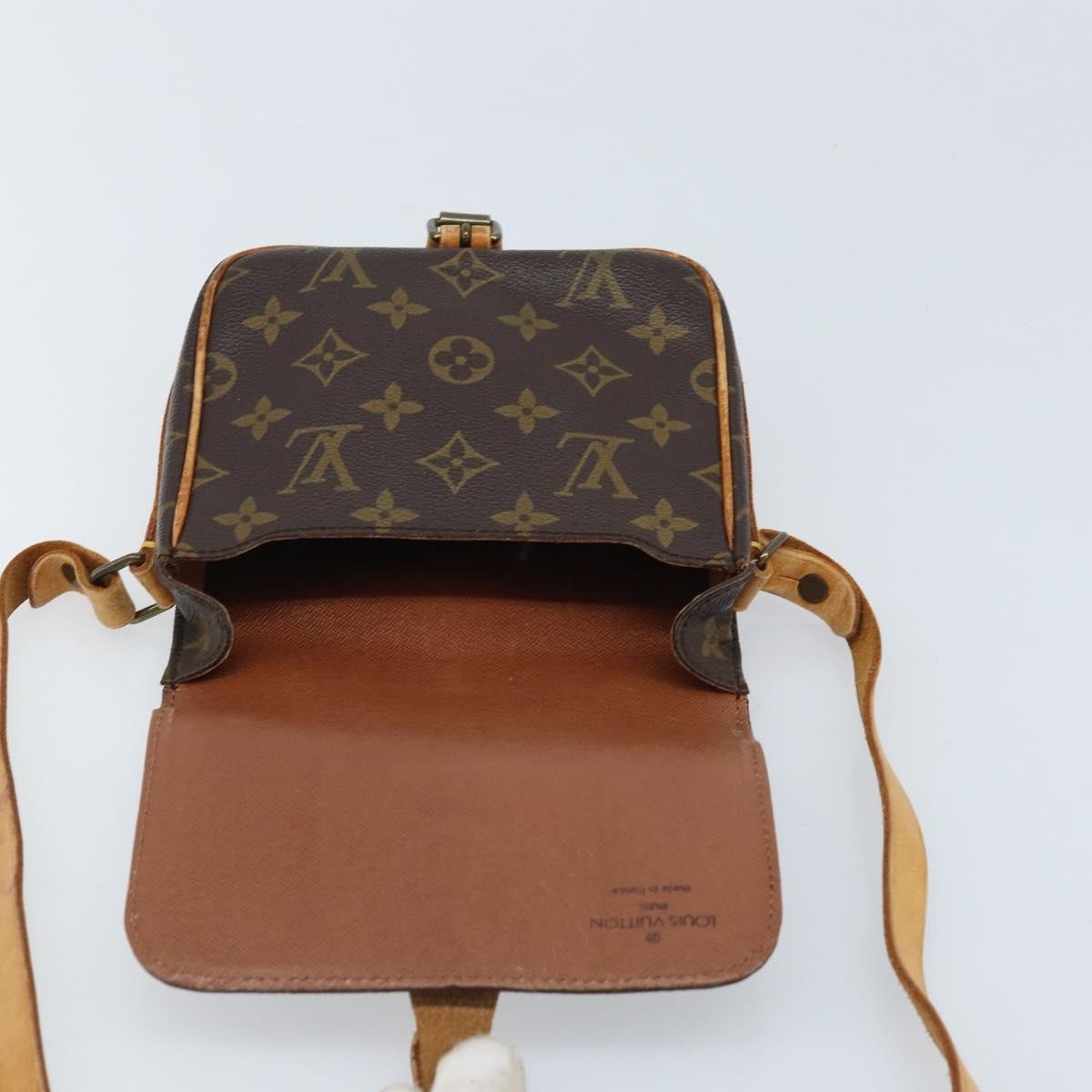 Louis Vuitton Cartouchiere Handbag Monogram Canvas Brown Canvas Shoulder Bag Bag (Pre-Owned)