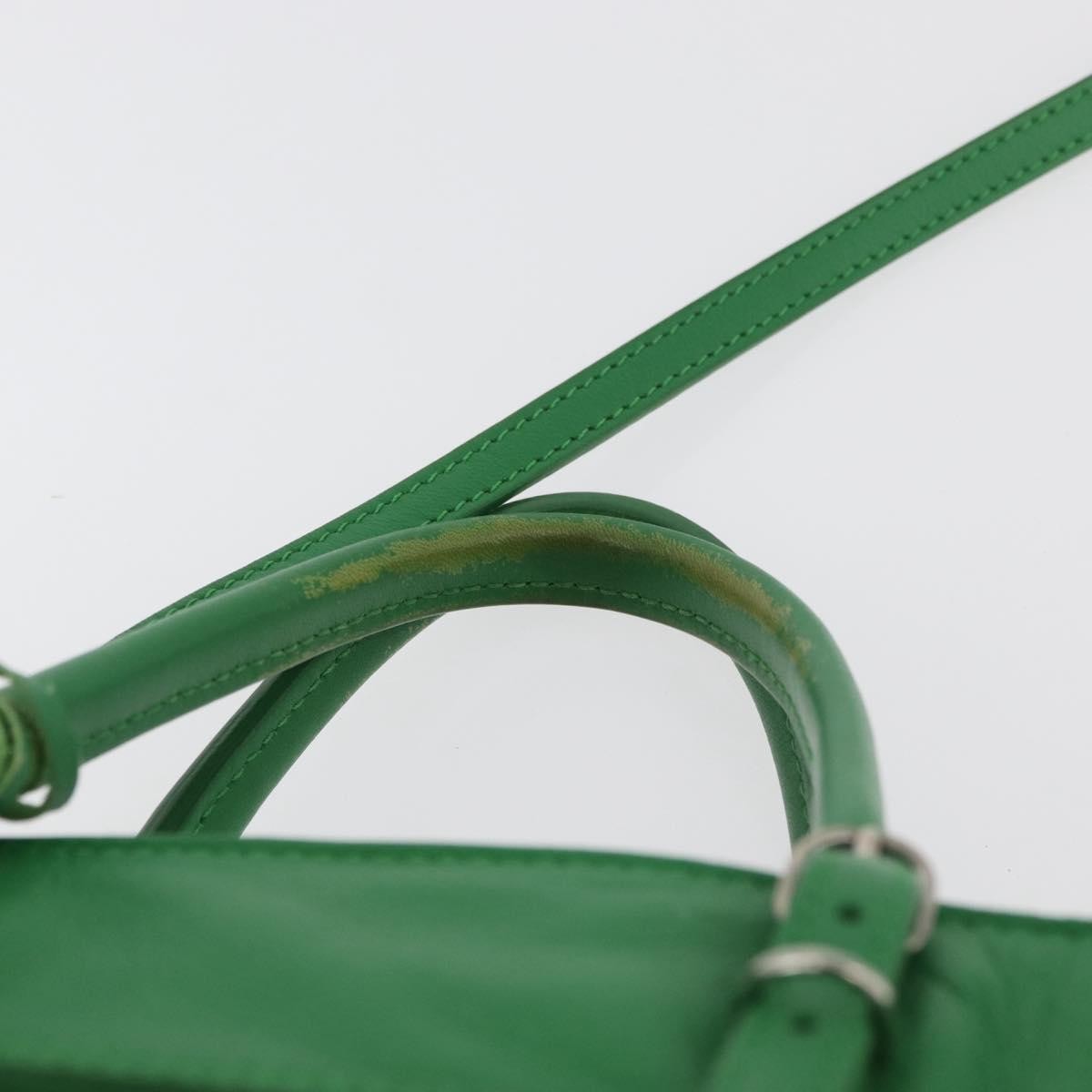 Balenciaga Papier Flap Tote Leather Green Leather Tote Bag Bag (Pre-Owned)