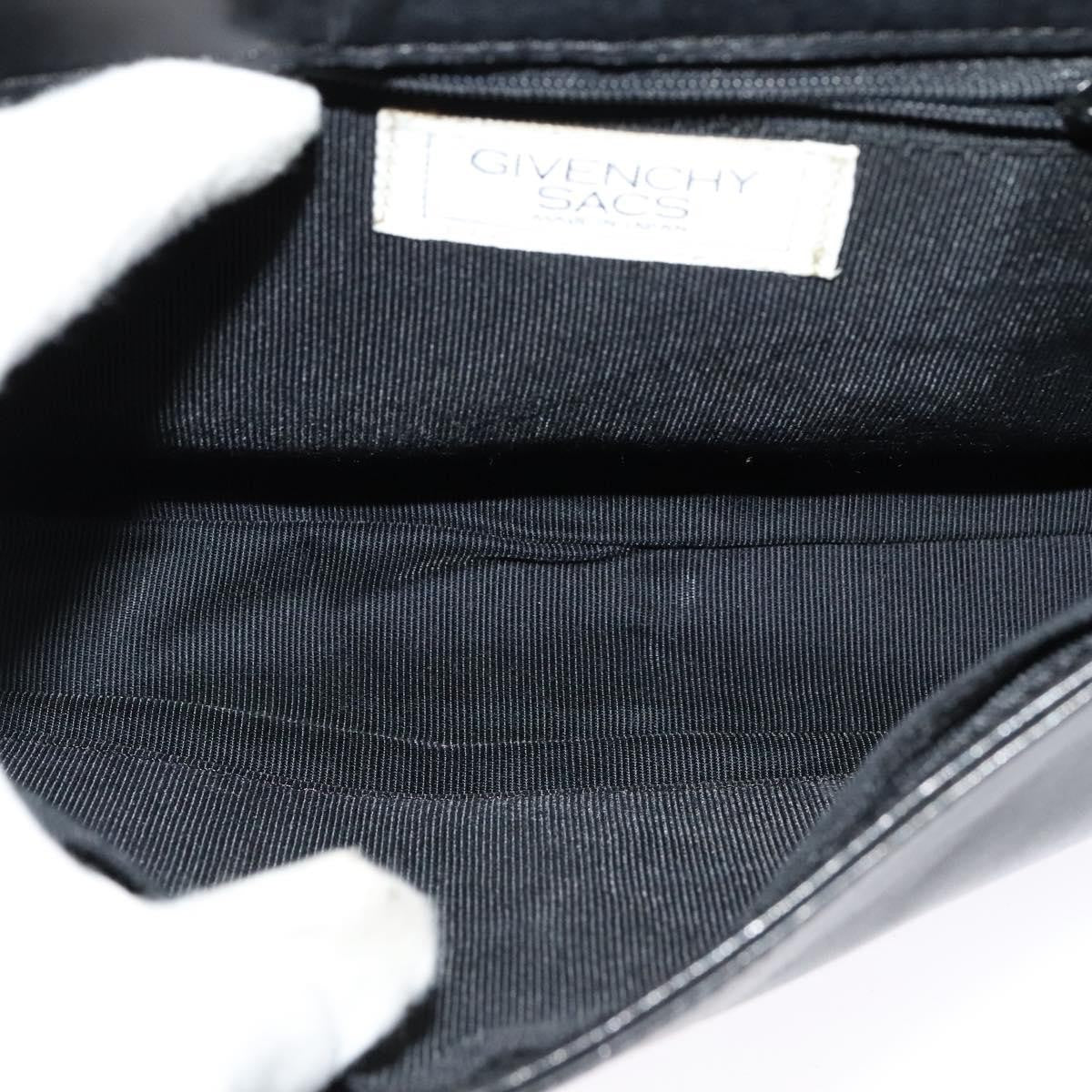 Givenchy Shoulder Bag Leather Black Leather Shoulder Bag Bag (Pre-Owned)