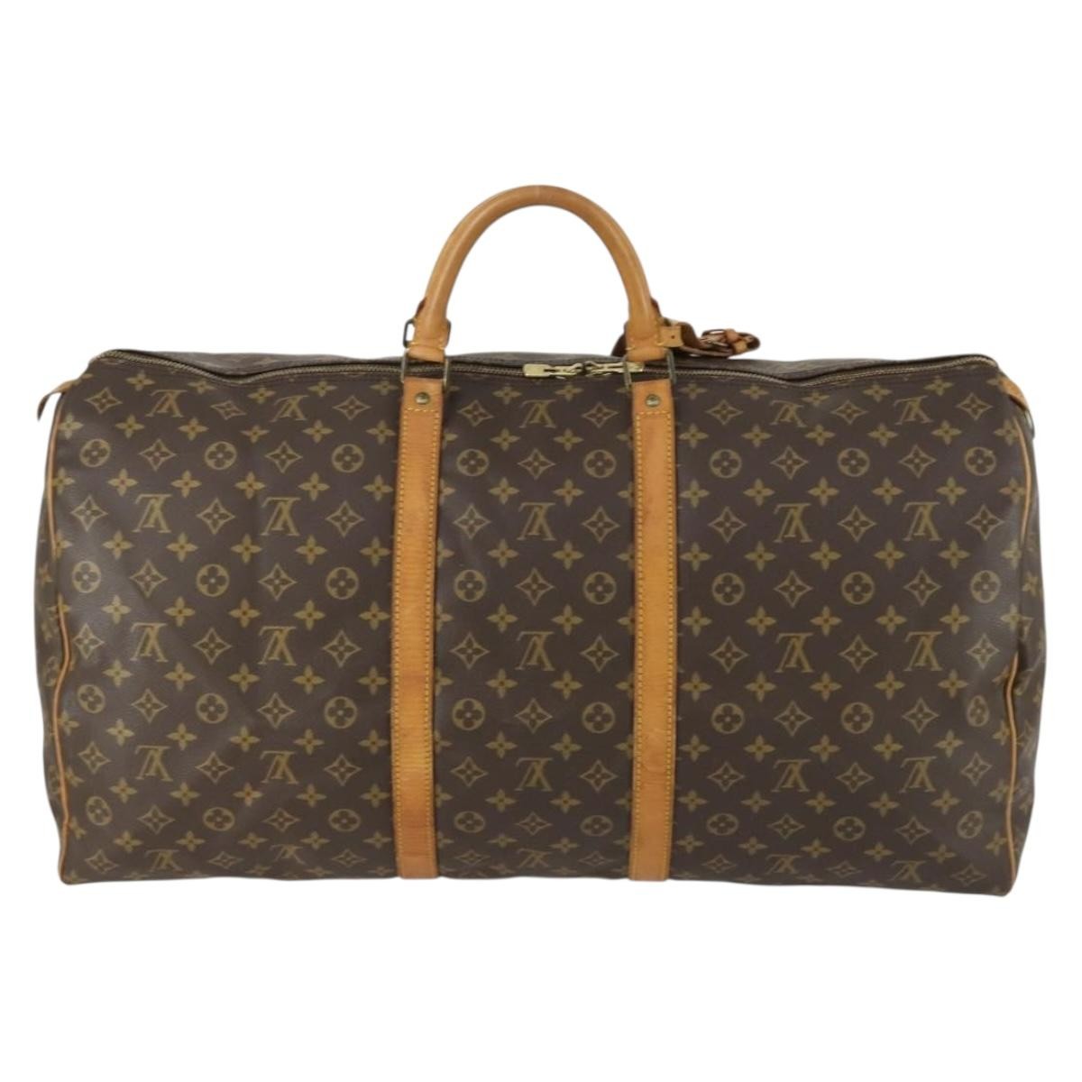 Louis Vuitton Keepall Bag Monogram Canvas Brown Canvas Travel Bag Bag (Pre-Owned)