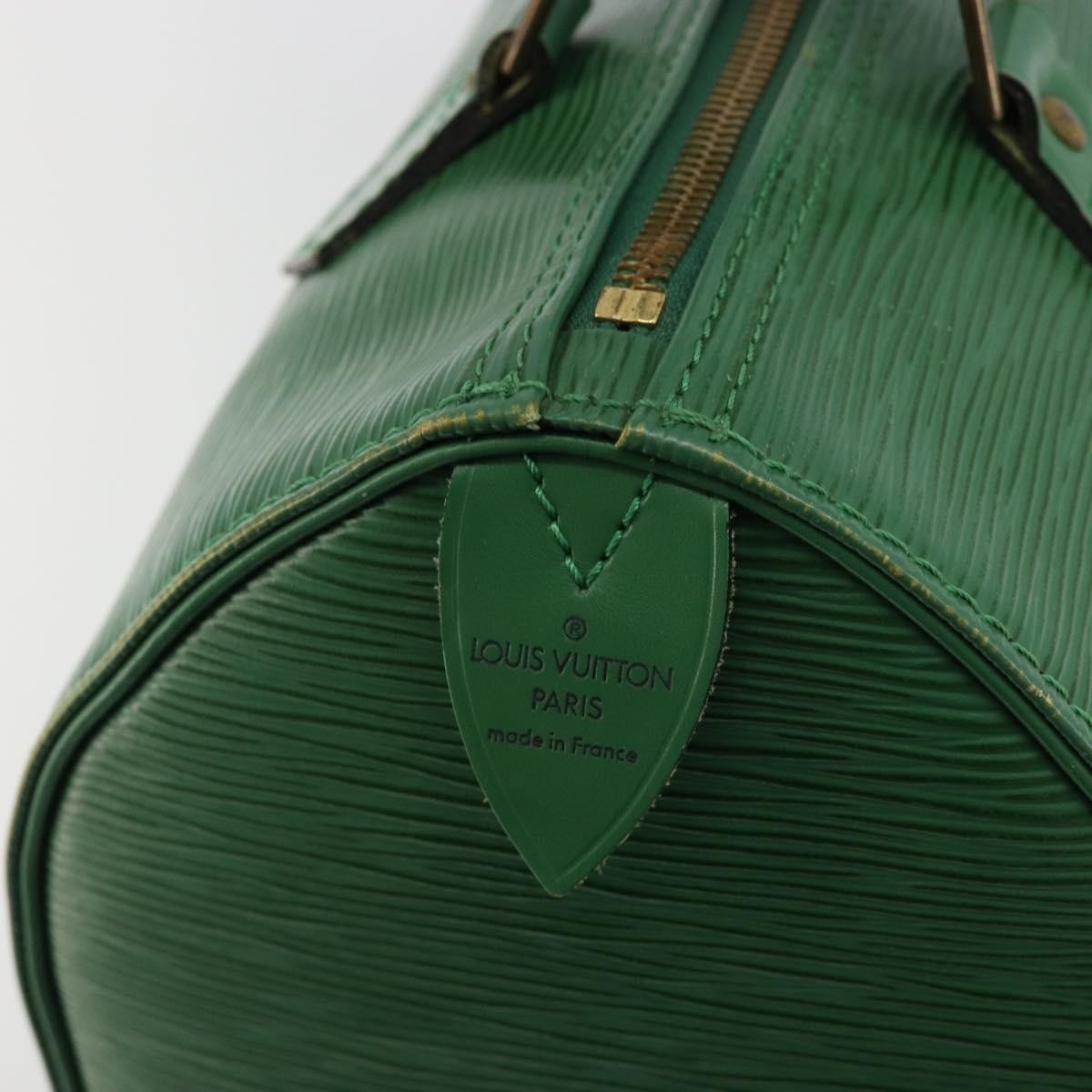 Louis Vuitton Speedy Handbag Epi Leather Green Leather Handbag (Pre-Owned)