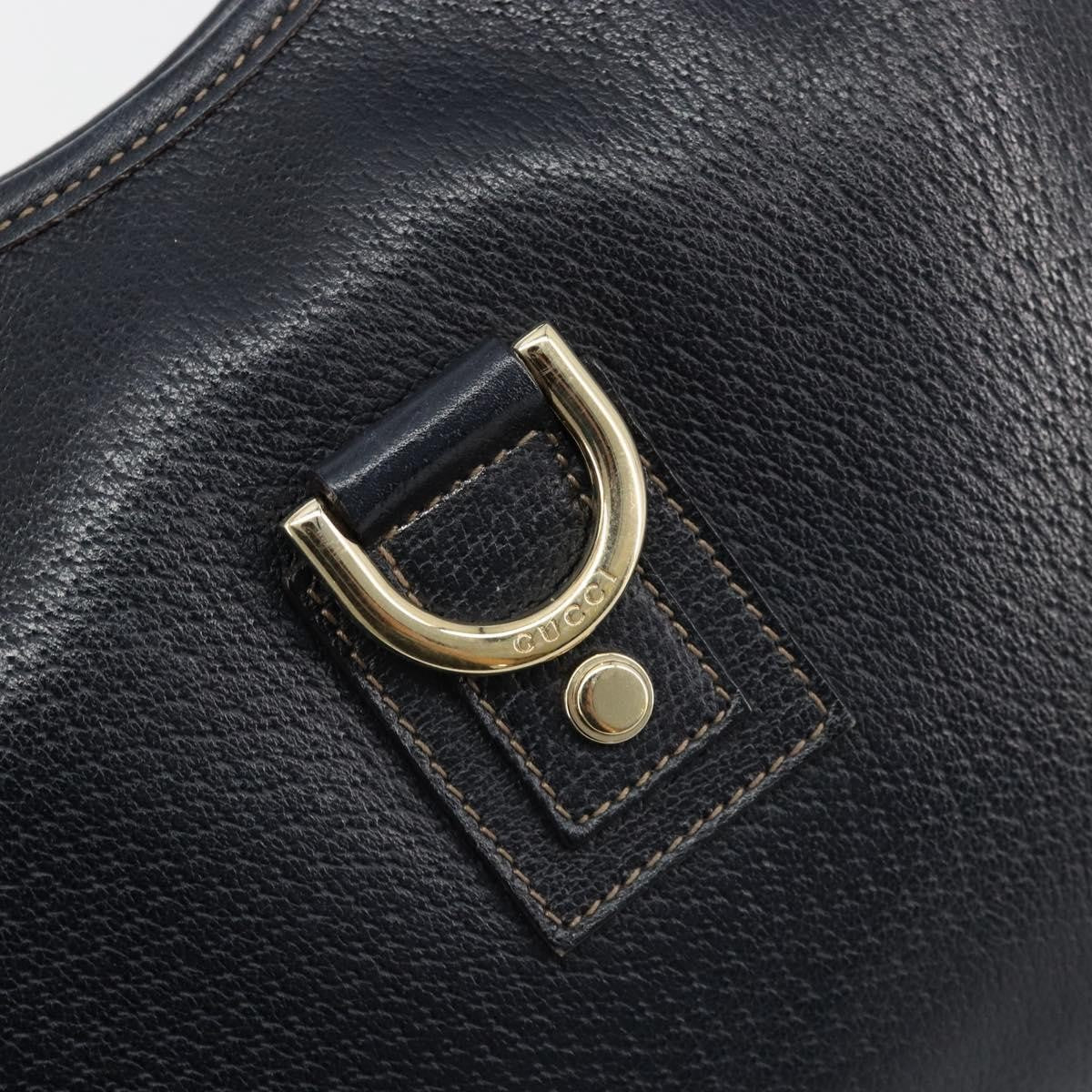 Gucci Abbey D-Ring Hobo Leather Navy Leather Handbag (Pre-Owned)