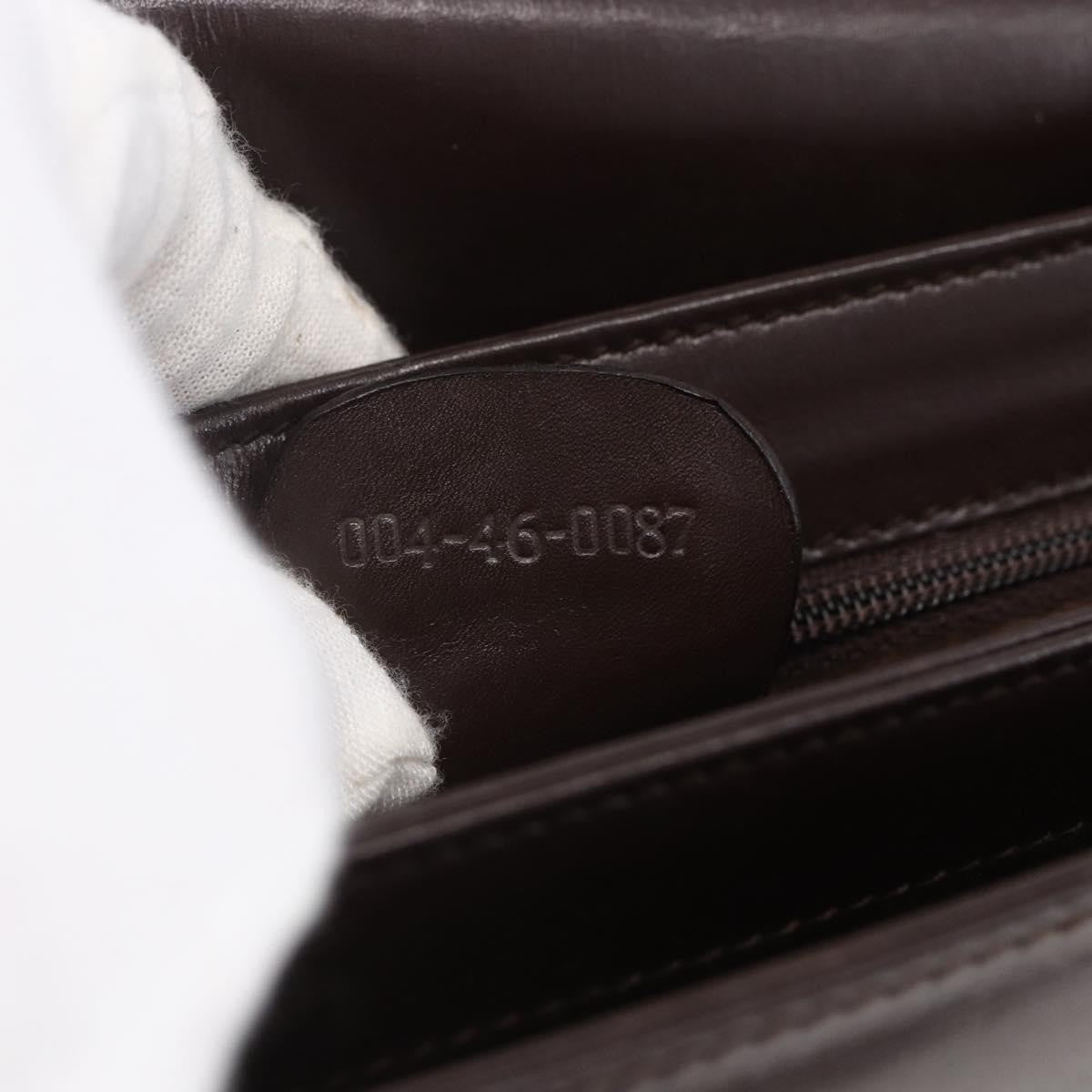 Gucci Vintage Shoulder Bag Leather Brown Leather Shoulder Bag Bag (Pre-Owned)