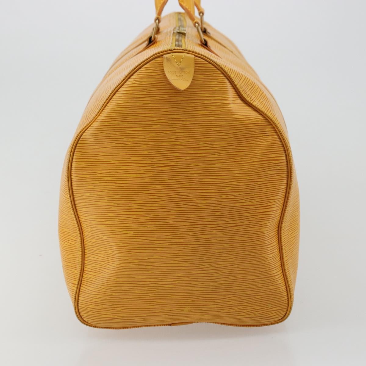 Louis Vuitton Keepall Bag Epi Leather Yellow Leather Travel Bag Bag (Pre-Owned)
