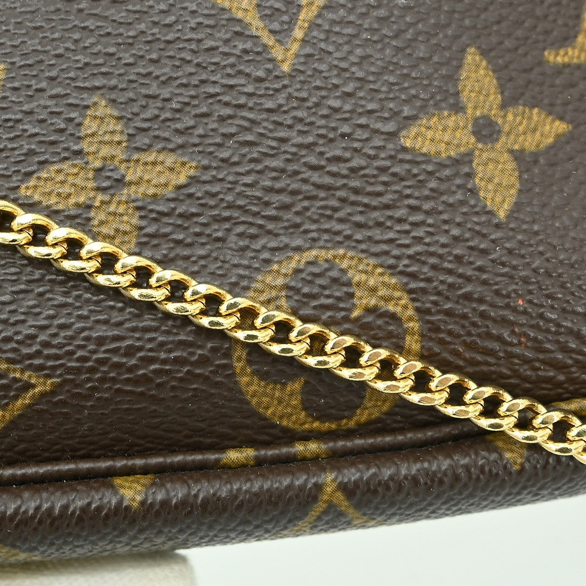 Louis Vuitton Mini Pochette Accessoires Canvas Brown Canvas Clutche & Pouche Bag (Pre-Owned)