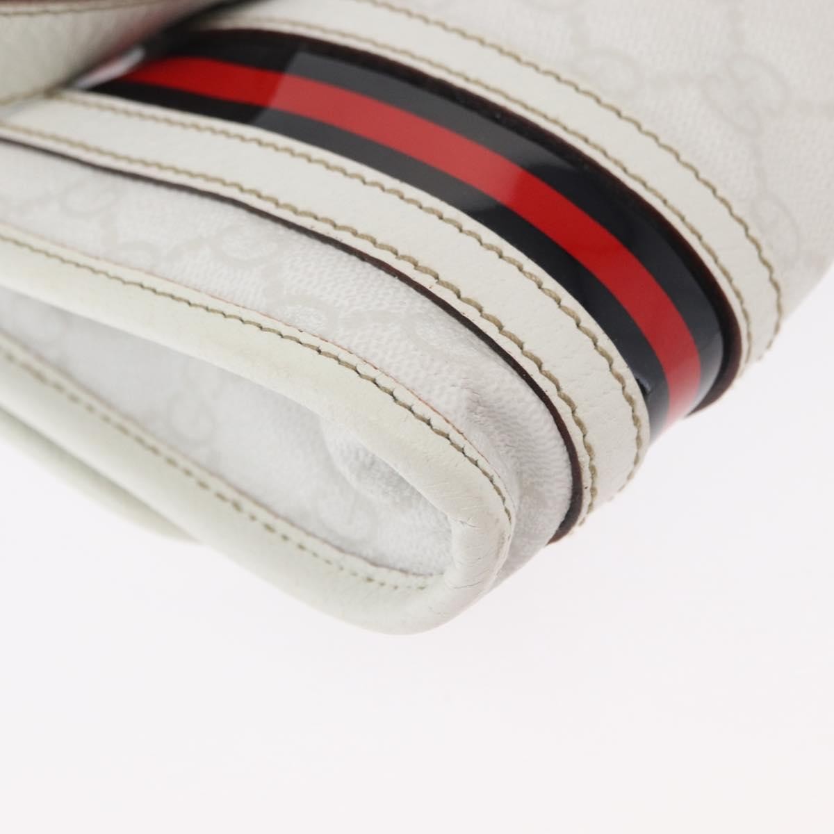 Gucci Sherry Line Waist Bag Gg Canvas White Canvas Shoulder Bag Bag (Pre-Owned)