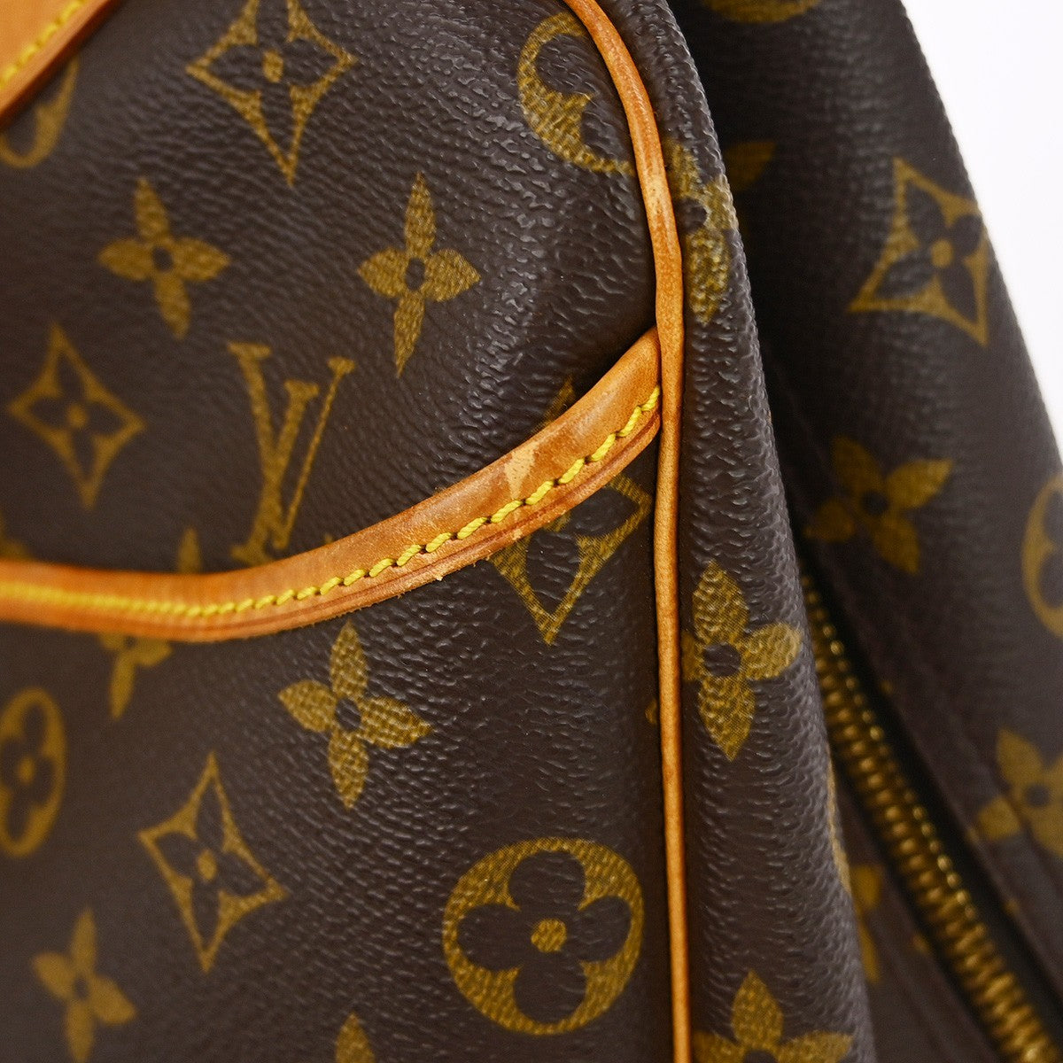 Louis Vuitton Deauville Handbag Monogram Canvas Brown Canvas Handbag (Pre-Owned)