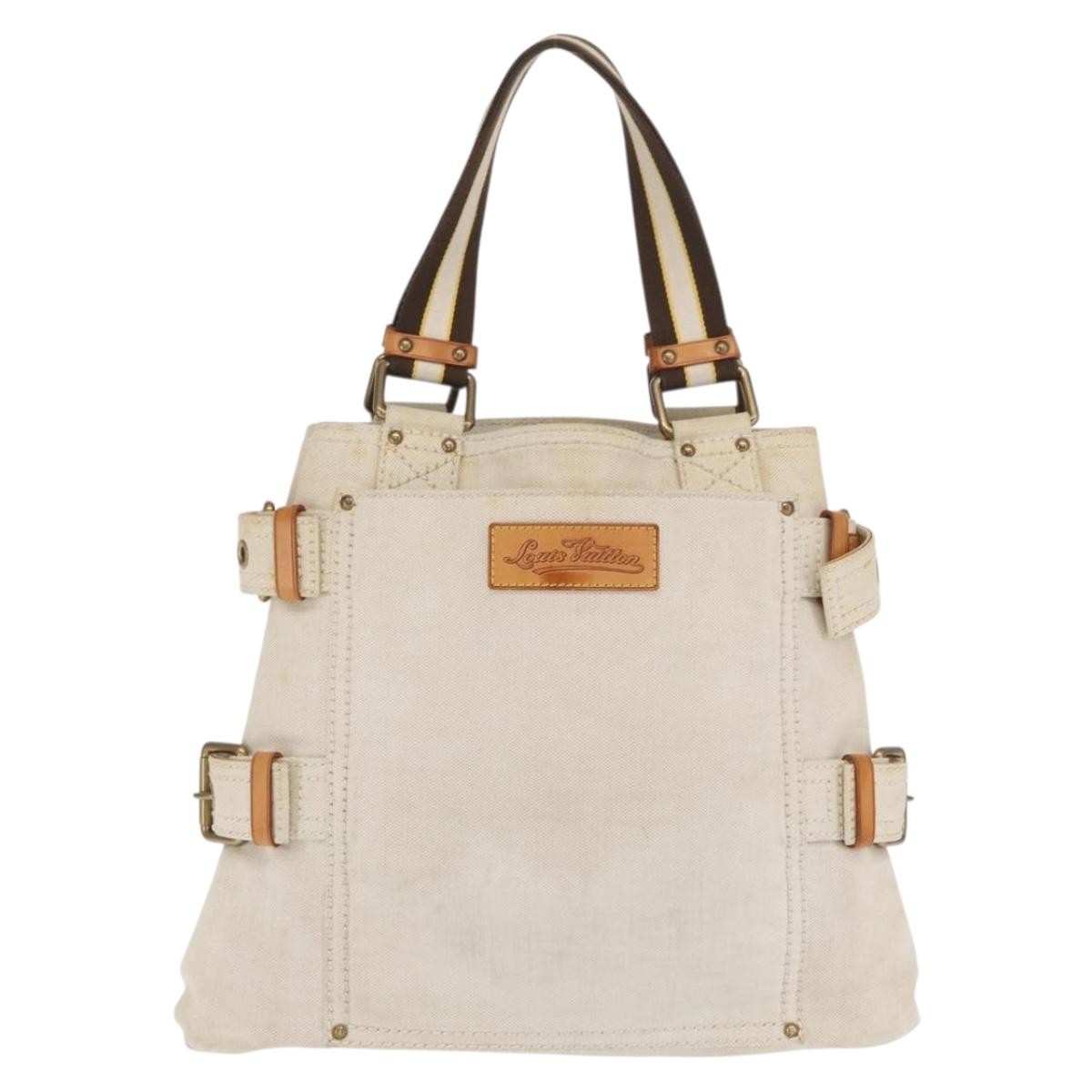 Louis Vuitton Globe Shopper Tote Canvas Beige Canvas Tote Bag Bag (Pre-Owned)
