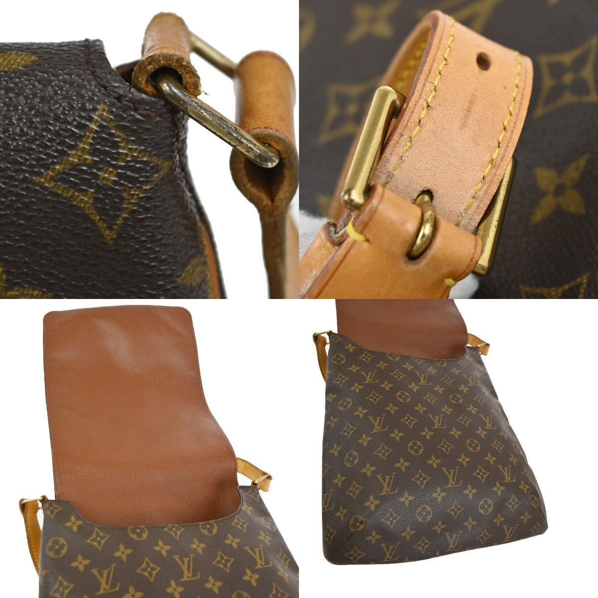 Louis Vuitton Musette Salsa Handbag Monogram Canvas Brown Canvas Shoulder Bag Bag (Pre-Owned)