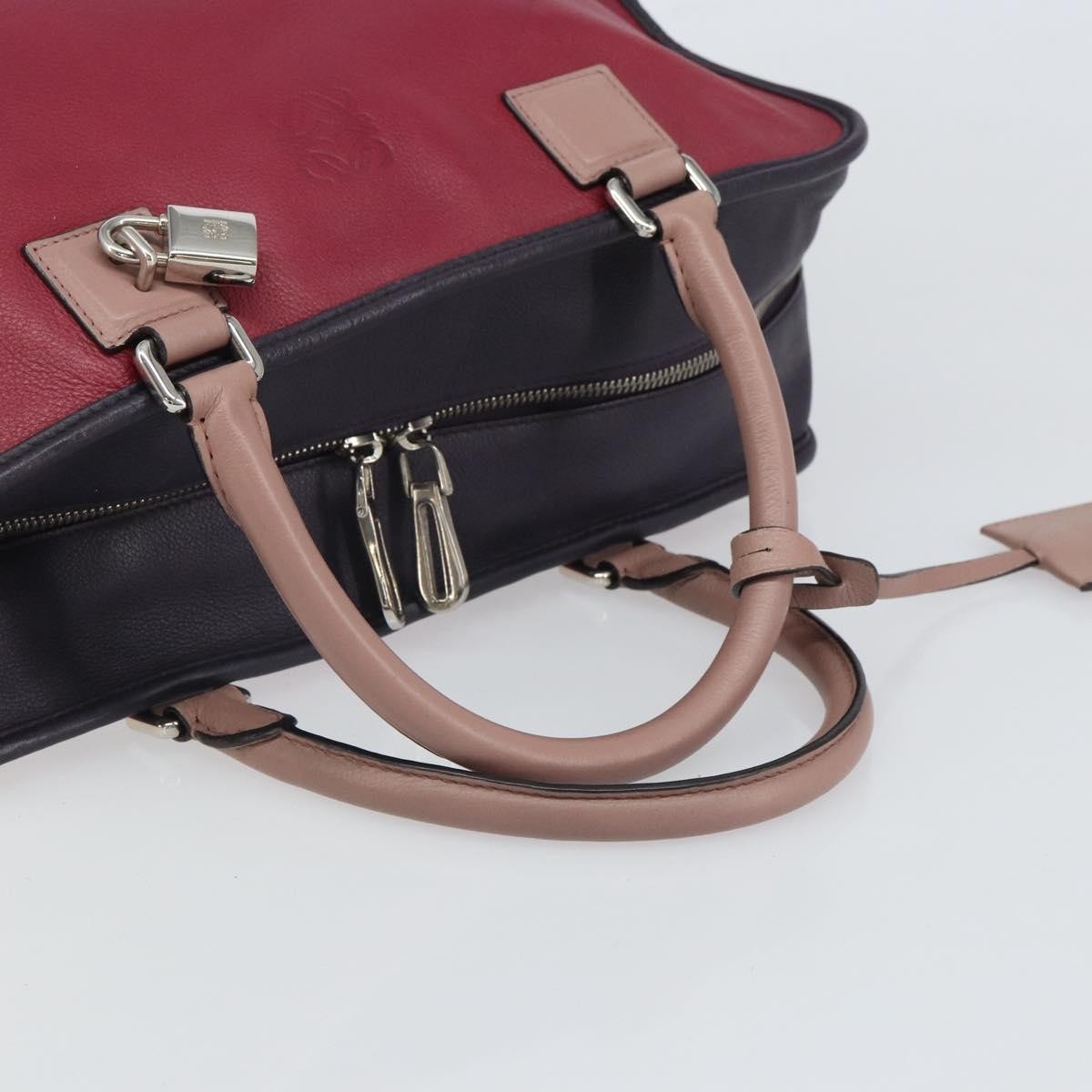 Loewe Amazona Bag Leather Red Leather Handbag (Pre-Owned)