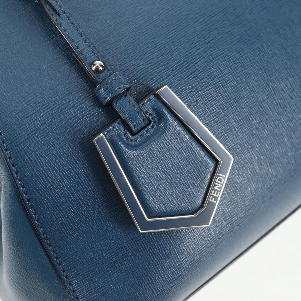 Fendi 2Jours Bag Leather Blue Leather Bag (Pre-Owned)