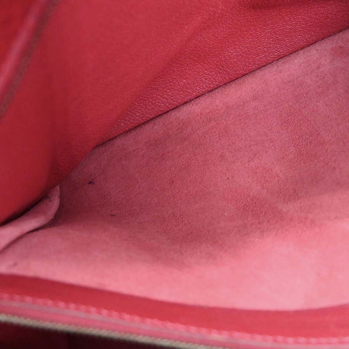 Hermes Kelly Handbag Red Clemence With Gold Hardware Red Leather Handbag (Pre-Owned)