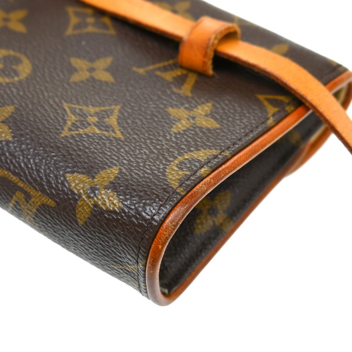 Louis Vuitton Florentine Waist Bag Monogram Canvas Brown Canvas Clutche & Pouche Bag (Pre-Owned)