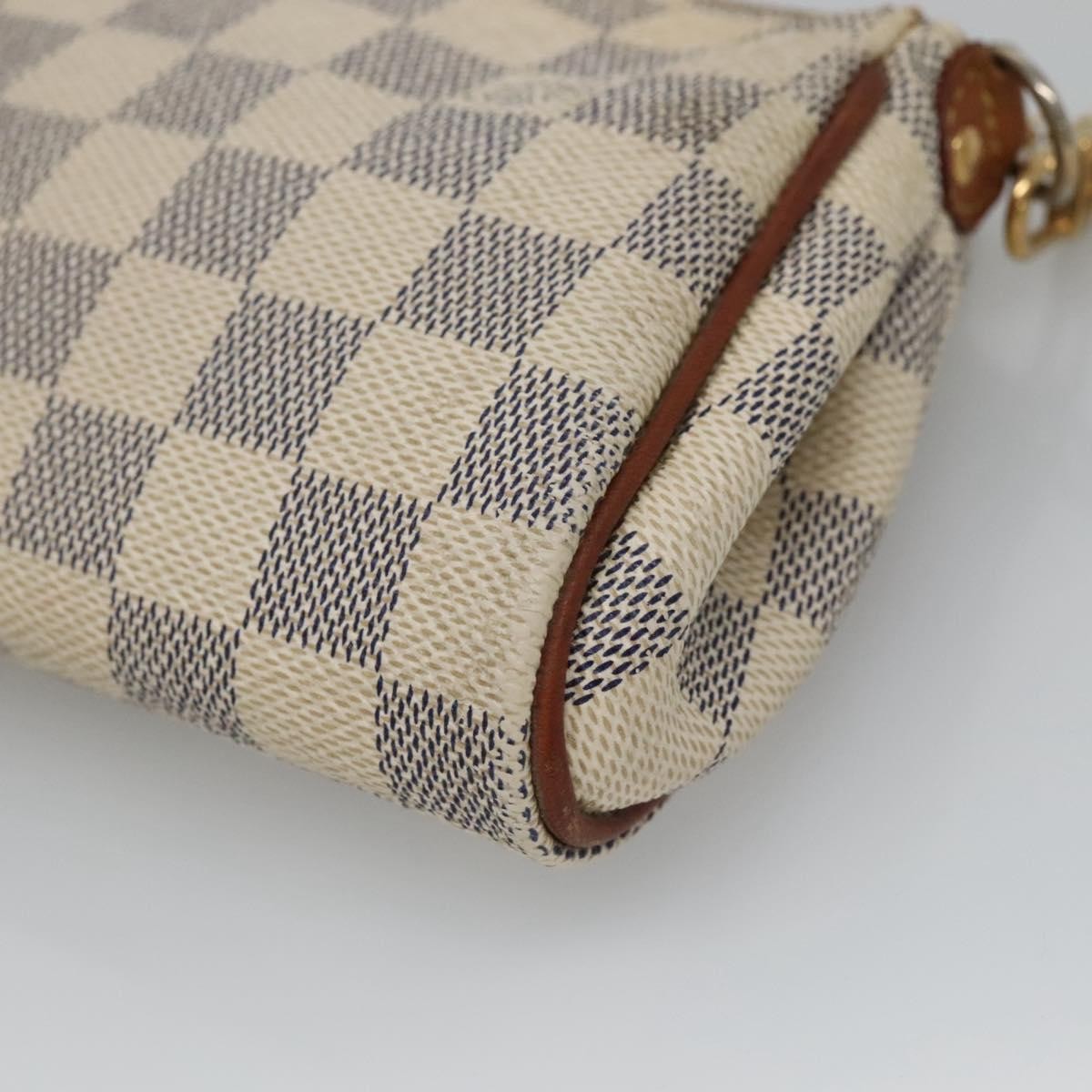 Louis Vuitton Eva Handbag Damier White Canvas Shoulder Bag Bag (Pre-Owned)