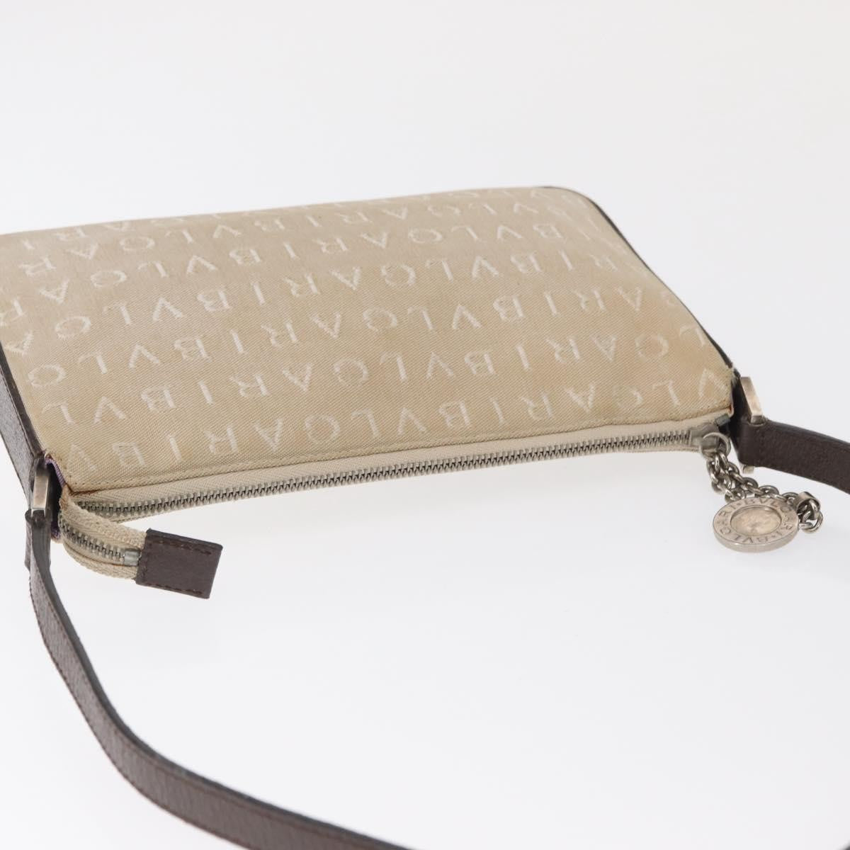 Bvlgari Pouch Canvas Beige Canvas Clutche & Pouche Bag (Pre-Owned)
