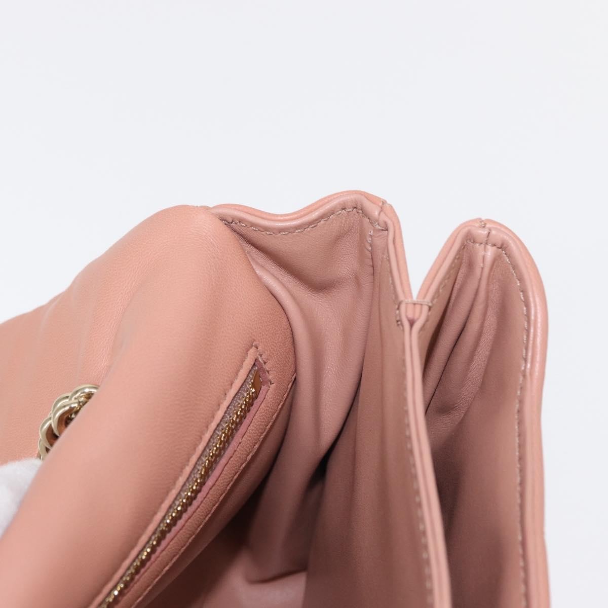 Salvatore Ferragamo Vara Soft Flap Bag Quilted Leather Pink Leather Shoulder Bag Bag (Pre-Owned)