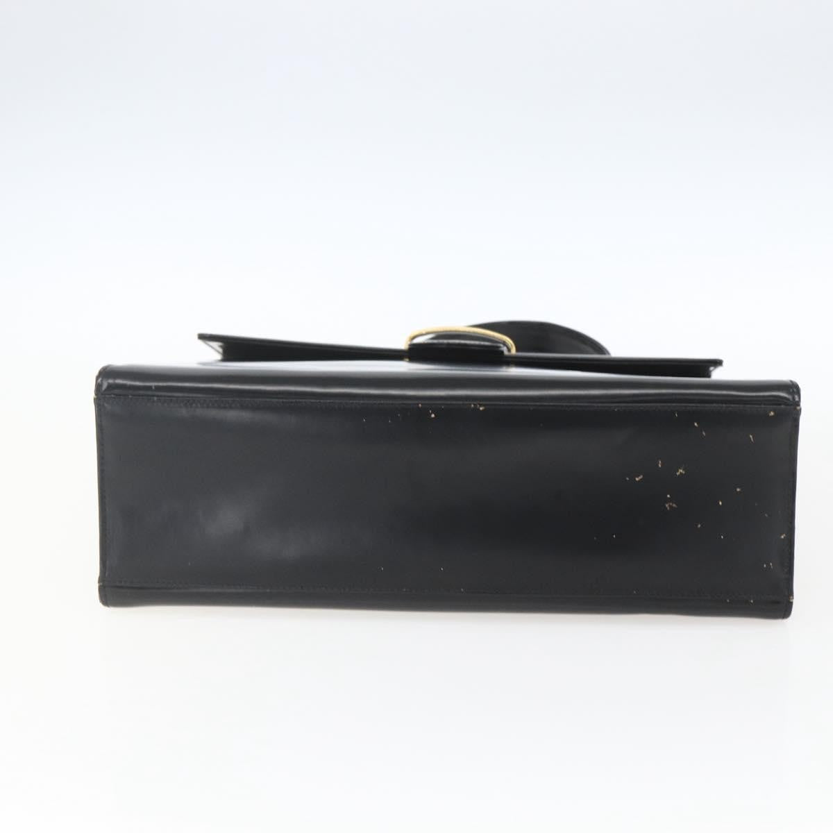 Valentino Garavani Vintage Handbag Leather Black Leather Handbag (Pre-Owned)
