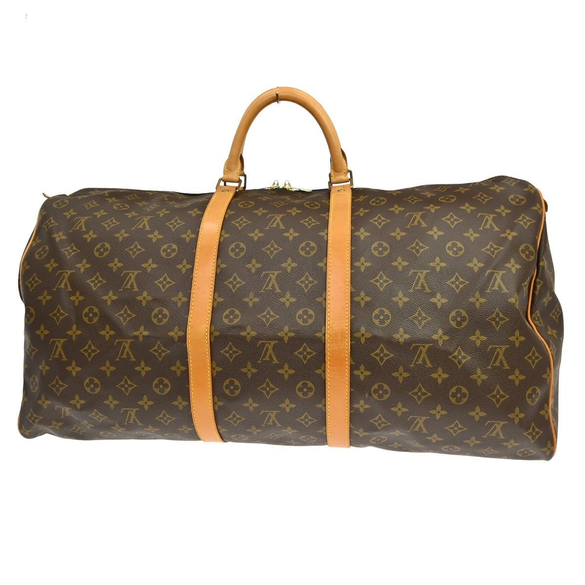 Louis Vuitton Keepall Bag Monogram Canvas Brown Canvas Travel Bag Bag (Pre-Owned)