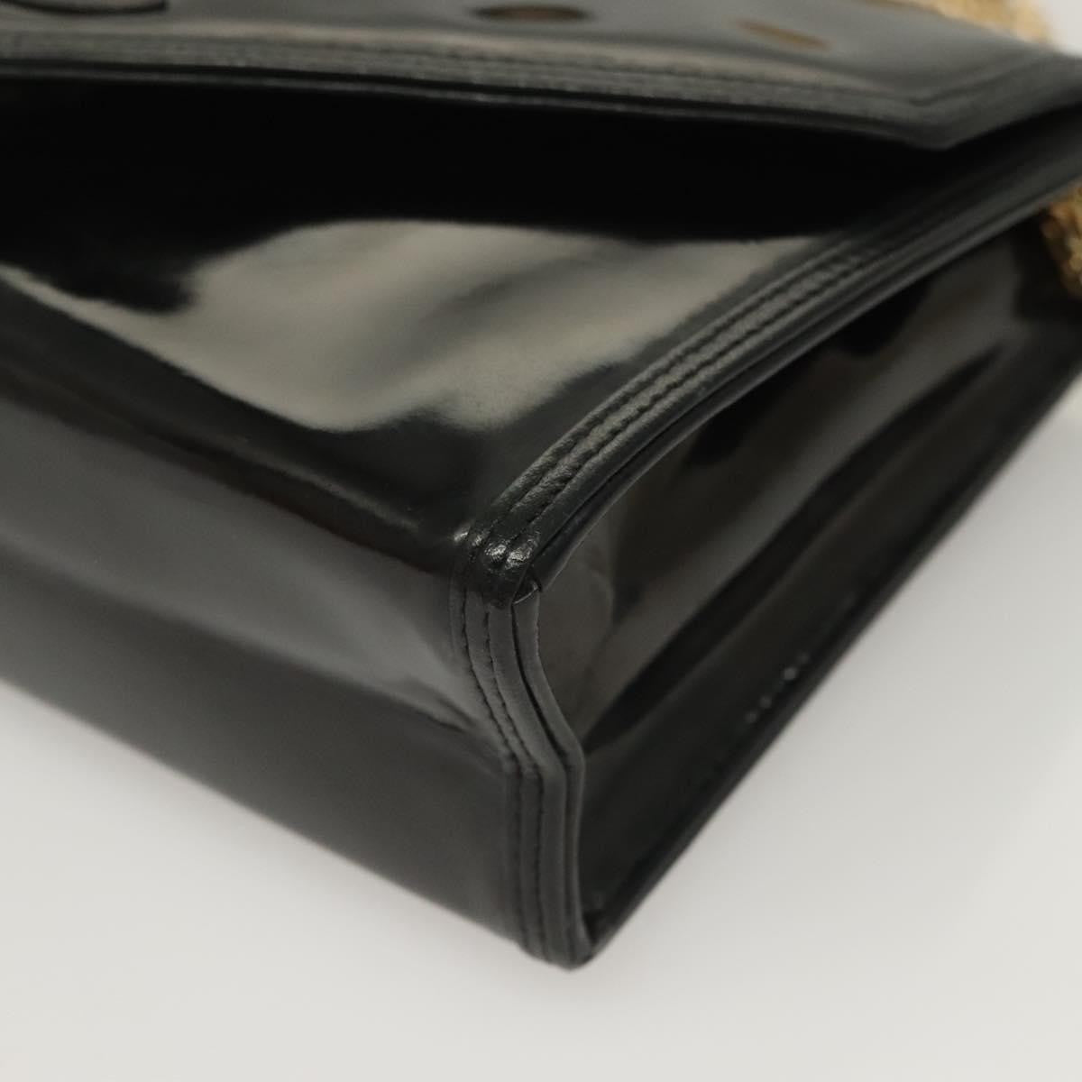 Chanel Cc Envelope Flap Crossbody Patent Leather Black Patent_Leather Clutche & Pouche Bag (Pre-Owned)